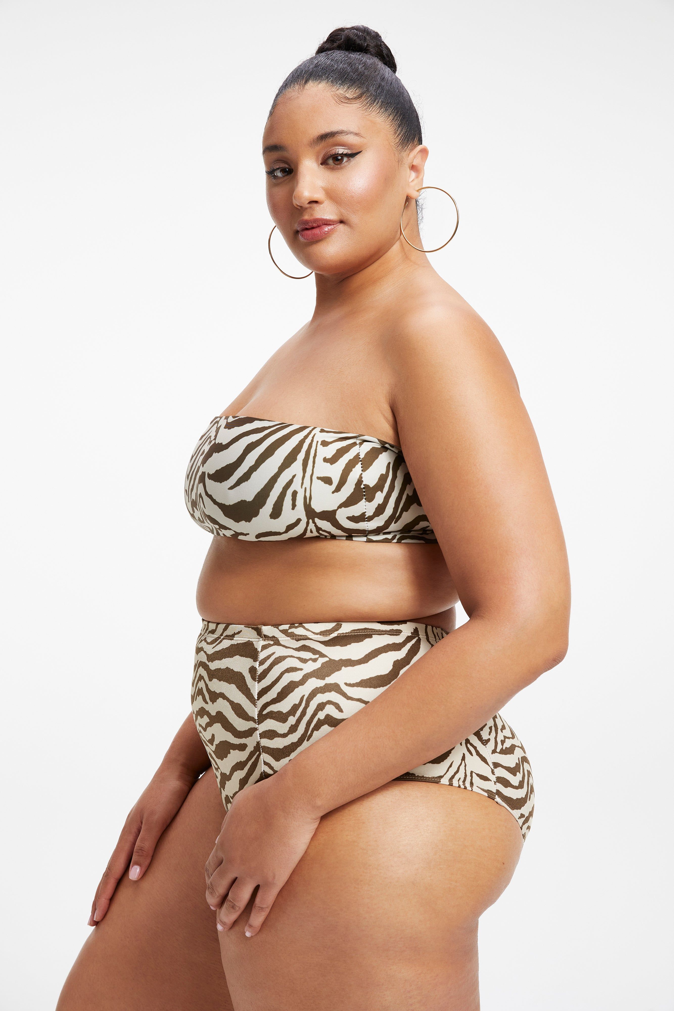 SATIN BETTER BAND TOP | ZEBRA001 sold by Good American product image thumbnail 13