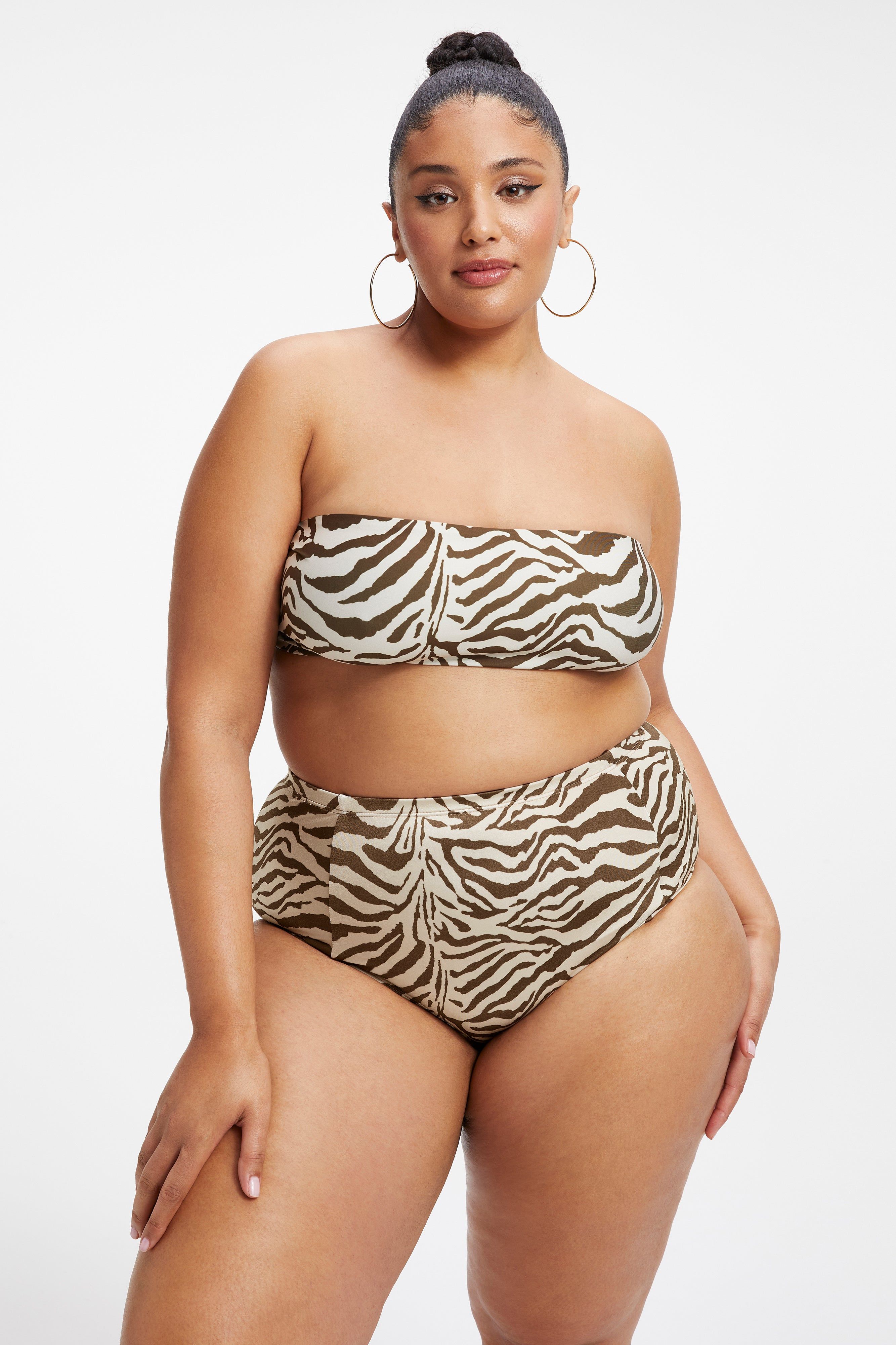 SATIN BETTER BAND TOP | ZEBRA001 sold by Good American product image thumbnail 11