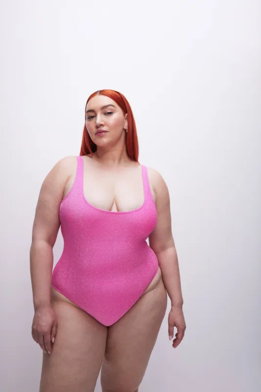 SPARKLE MODERN TANK ONE-PIECE | KNOCKOUTPINK001 sold by Good American