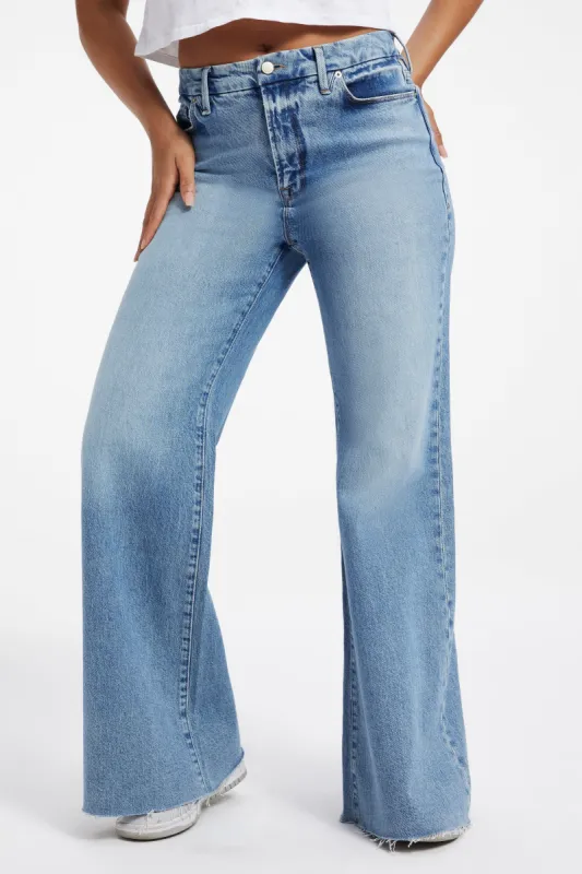 GOOD WAIST PALAZZO JEANS | INDIGO259 sold by Good American