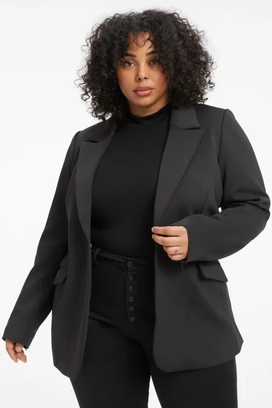 SCUBA FITTED BLAZER | BLACK001 sold by Good American