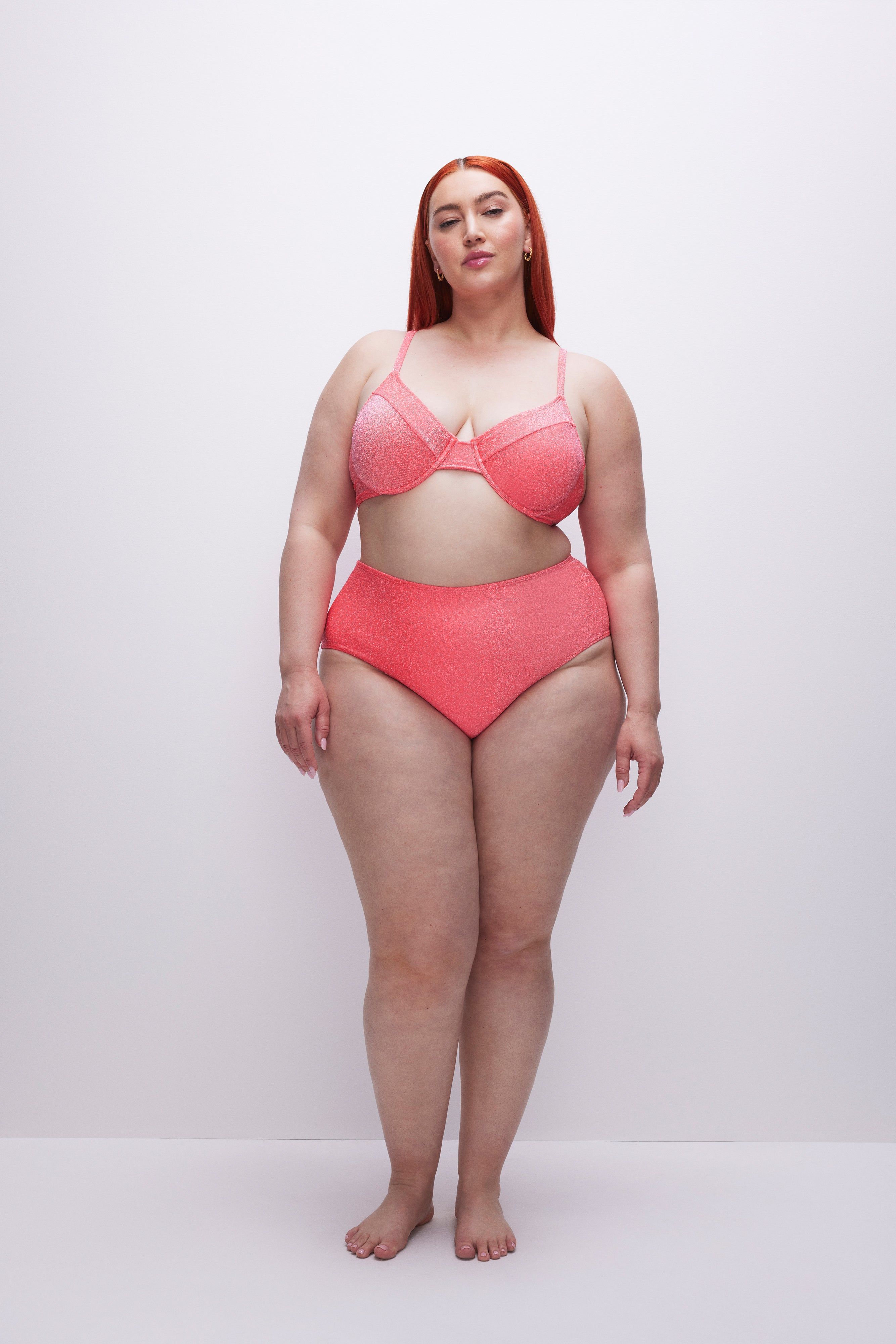 SPARKLE SWIM BRIEF | FIERY CORAL 002 sold by Good American product image thumbnail 6