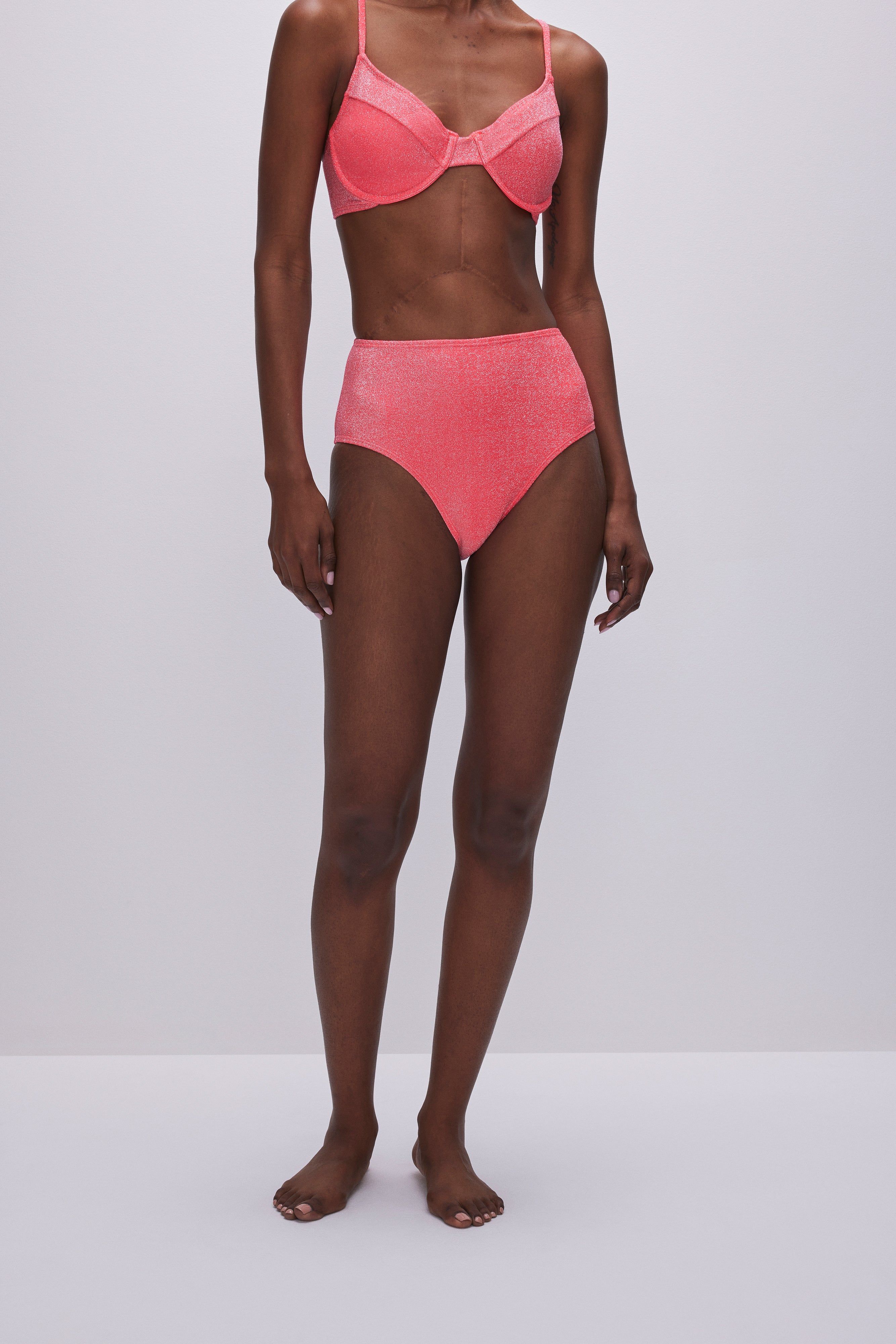 SPARKLE SWIM BRIEF | FIERY CORAL 002 sold by Good American product image thumbnail 3