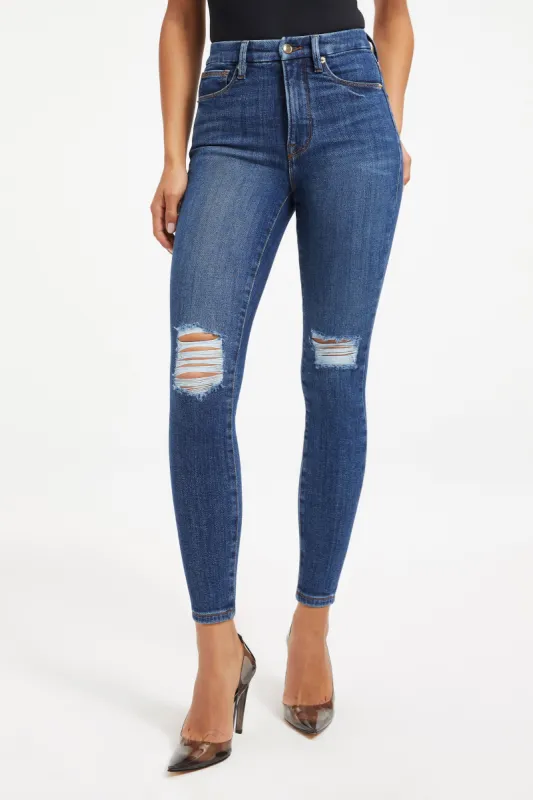 GOOD WAIST CROPPED JEANS | INDIGO202 sold by Good American