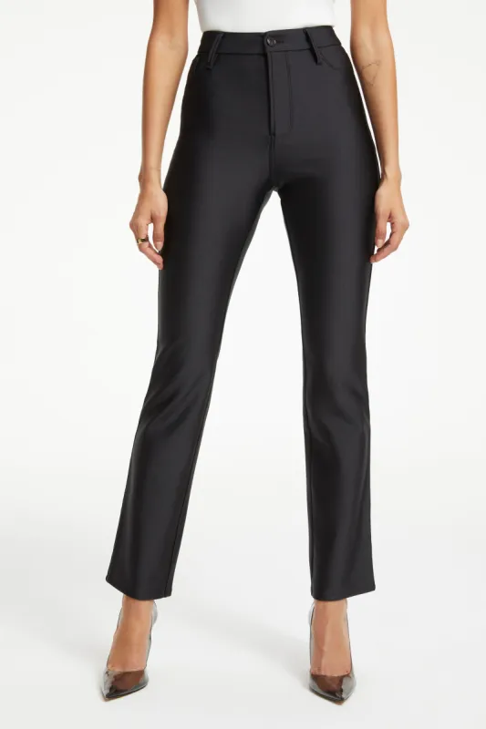 COMPRESSION SHINE STRAIGHT LEGGINGS | BLACK001 sold by Good American