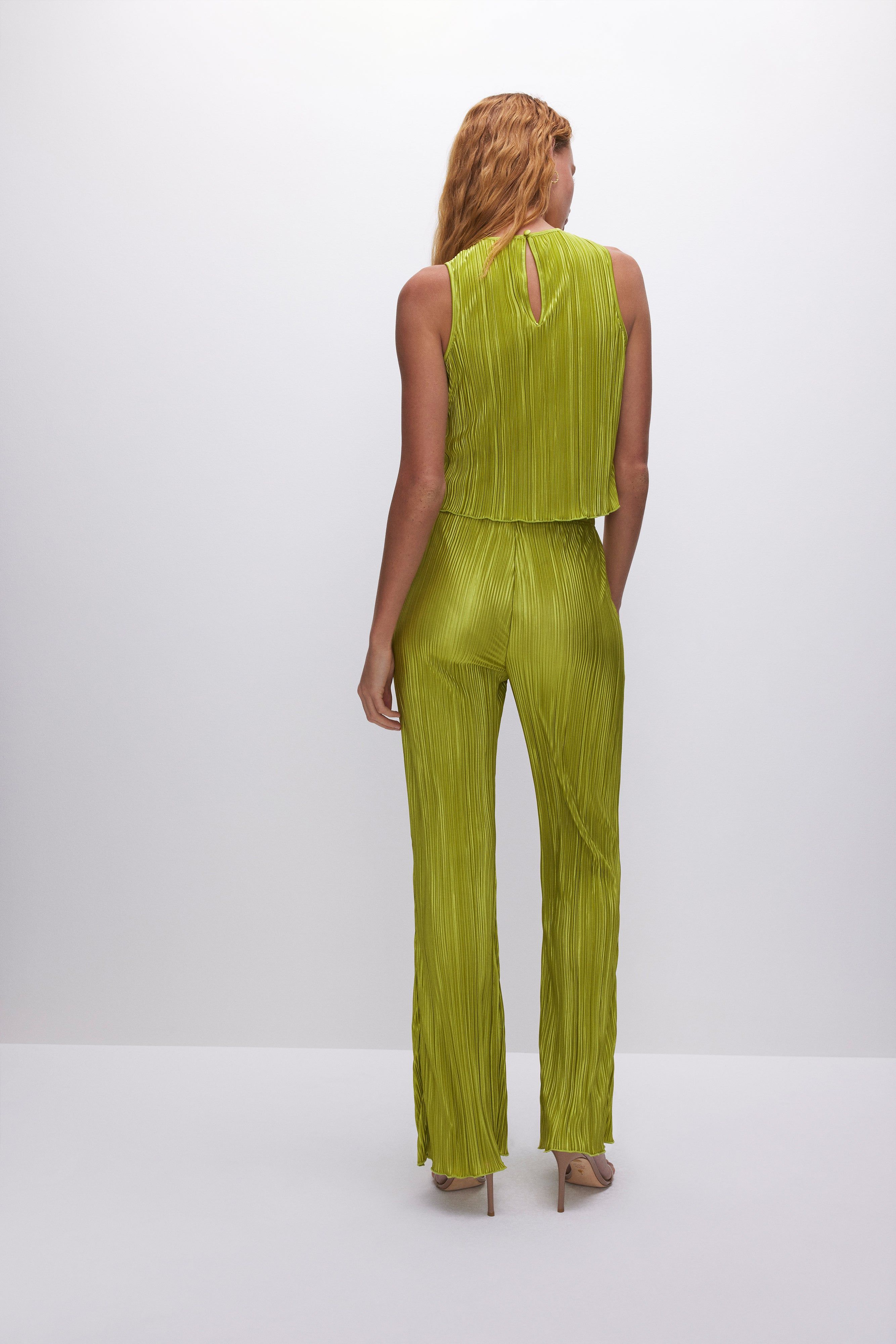 ALWAYS FITS PLISSÉ PANTS | CHARTRUSSE001 sold by Good American product image thumbnail 2