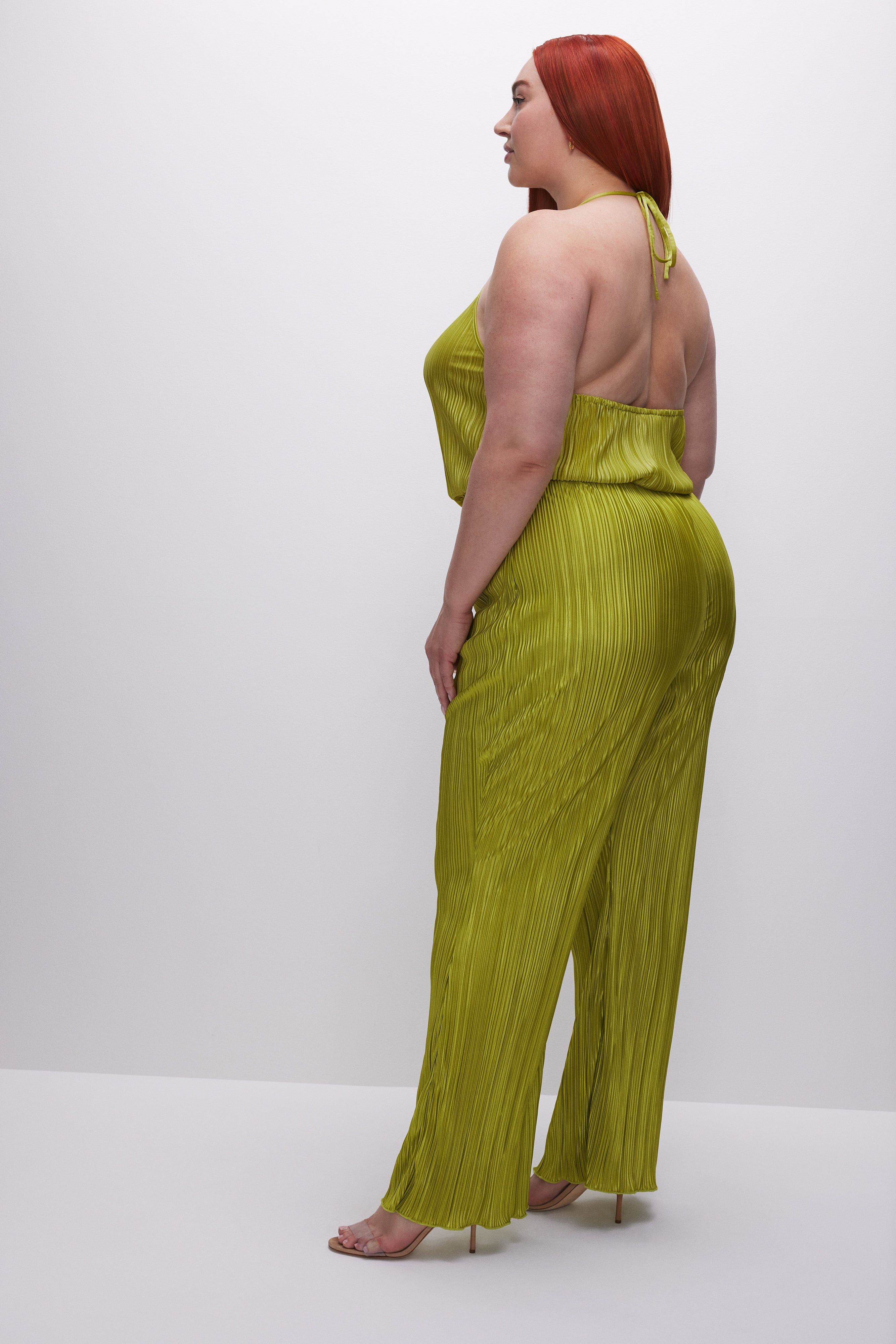 ALWAYS FITS PLISSÉ PANTS | CHARTRUSSE001 sold by Good American product image thumbnail 8