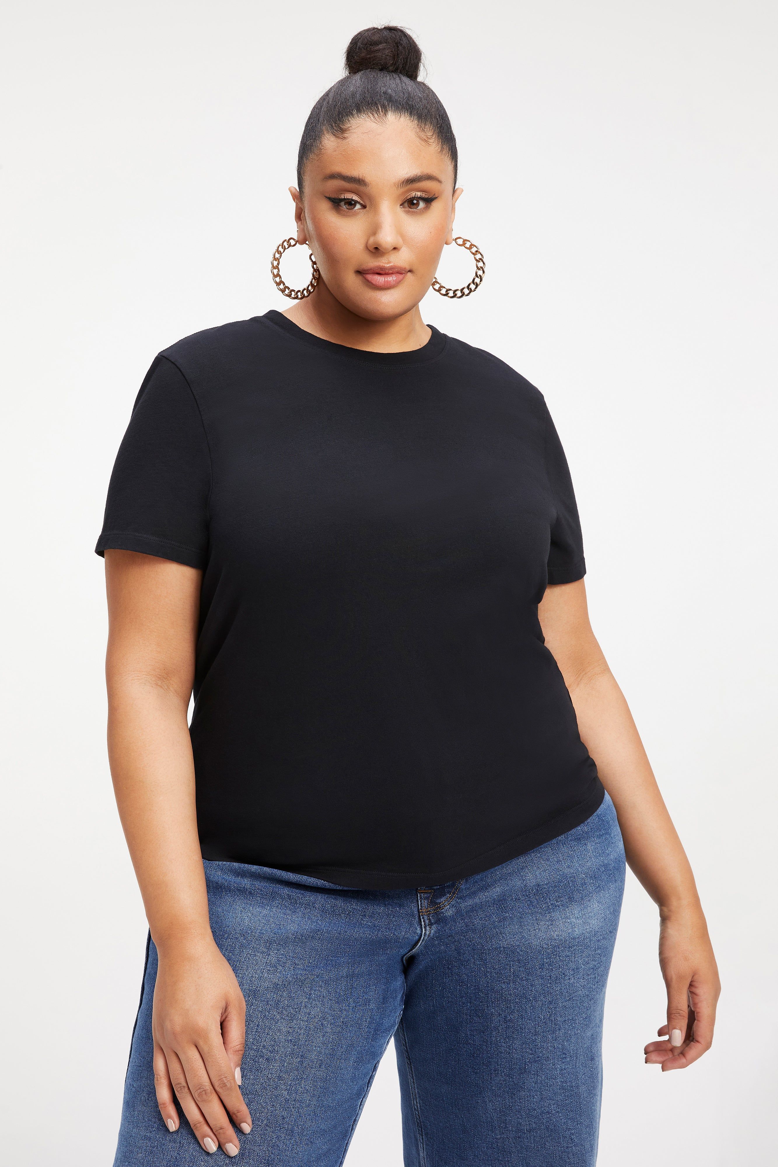 COTTON CLASSIC TEE | BLACK001 sold by Good American product image thumbnail 9