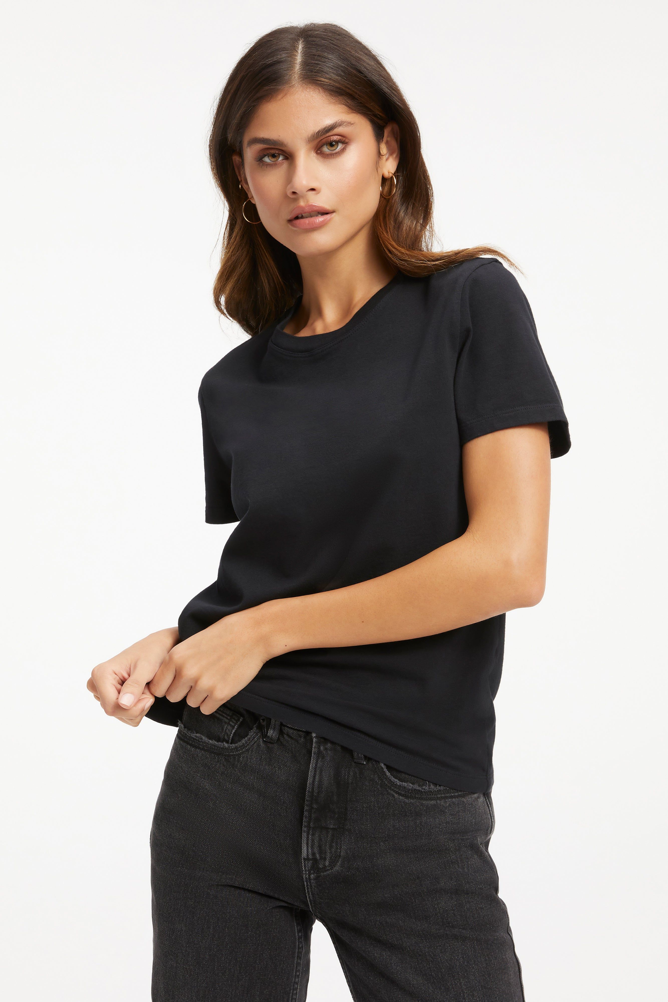 COTTON CLASSIC TEE | BLACK001 sold by Good American product image thumbnail 3