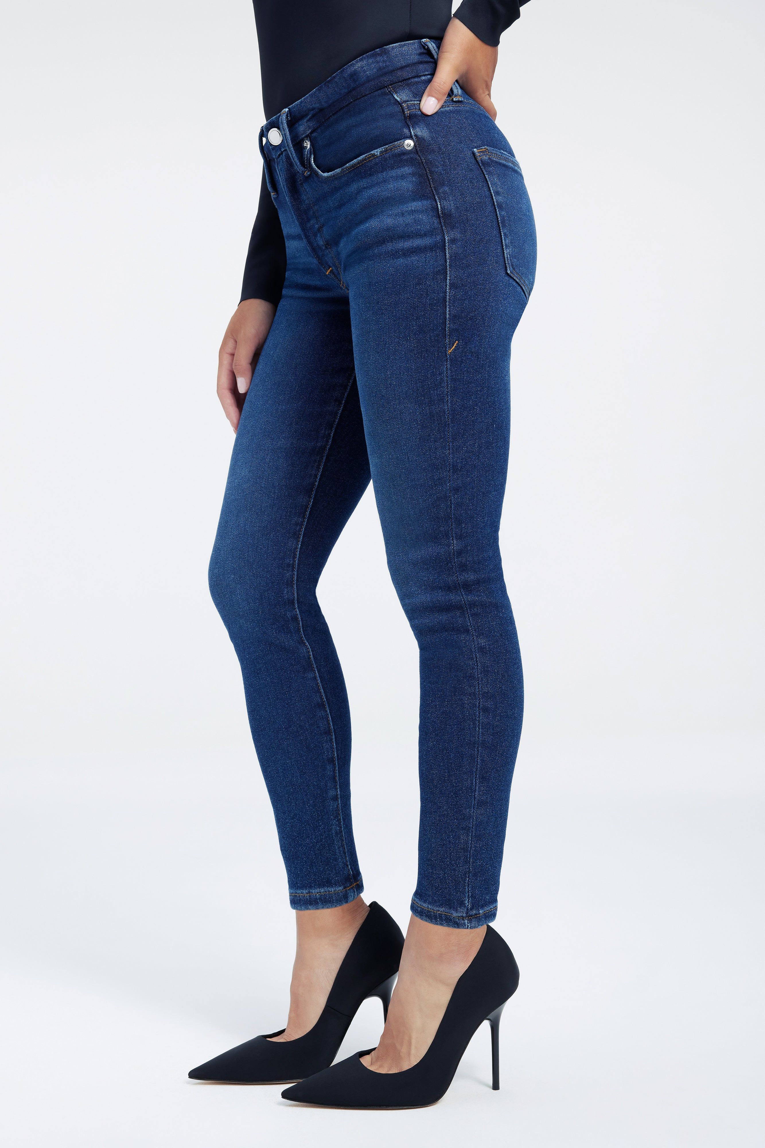 GOOD PETITE SKINNY JEANS | BLUE866 sold by Good American product image thumbnail 3