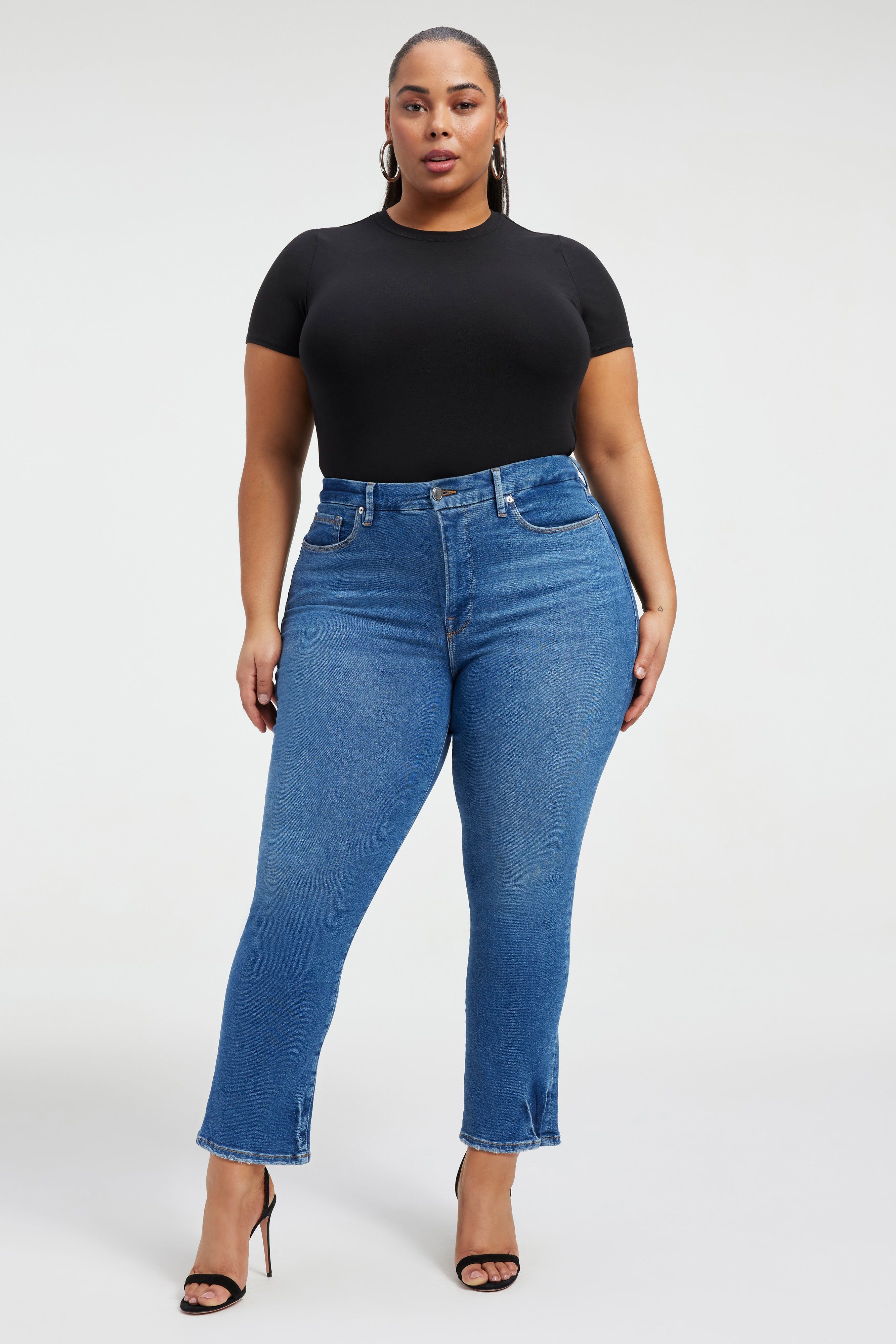 GOOD LEGS STRAIGHT JEANS | INDIGO397 sold by Good American product image thumbnail 2