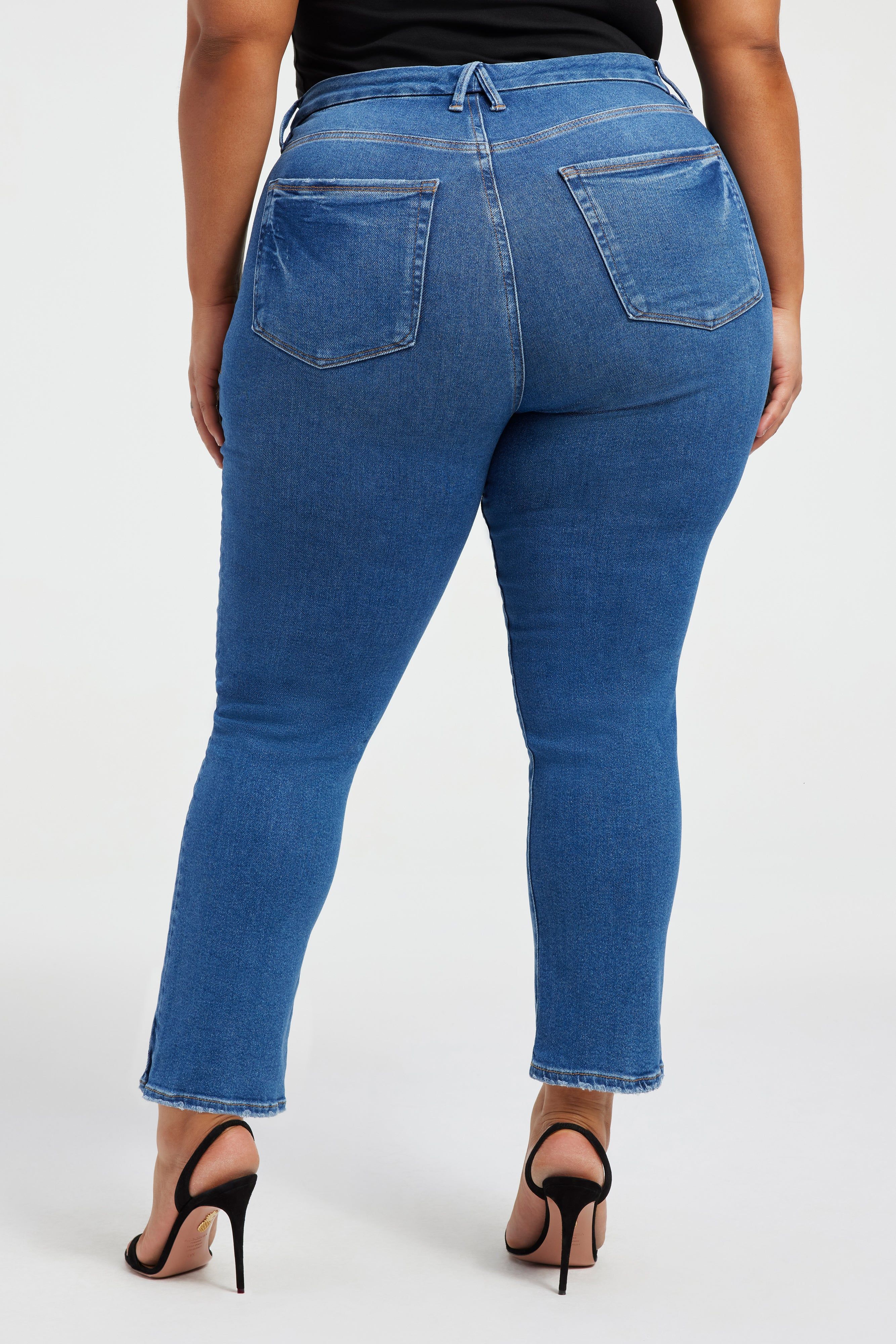 GOOD LEGS STRAIGHT JEANS | INDIGO397 sold by Good American product image thumbnail 4