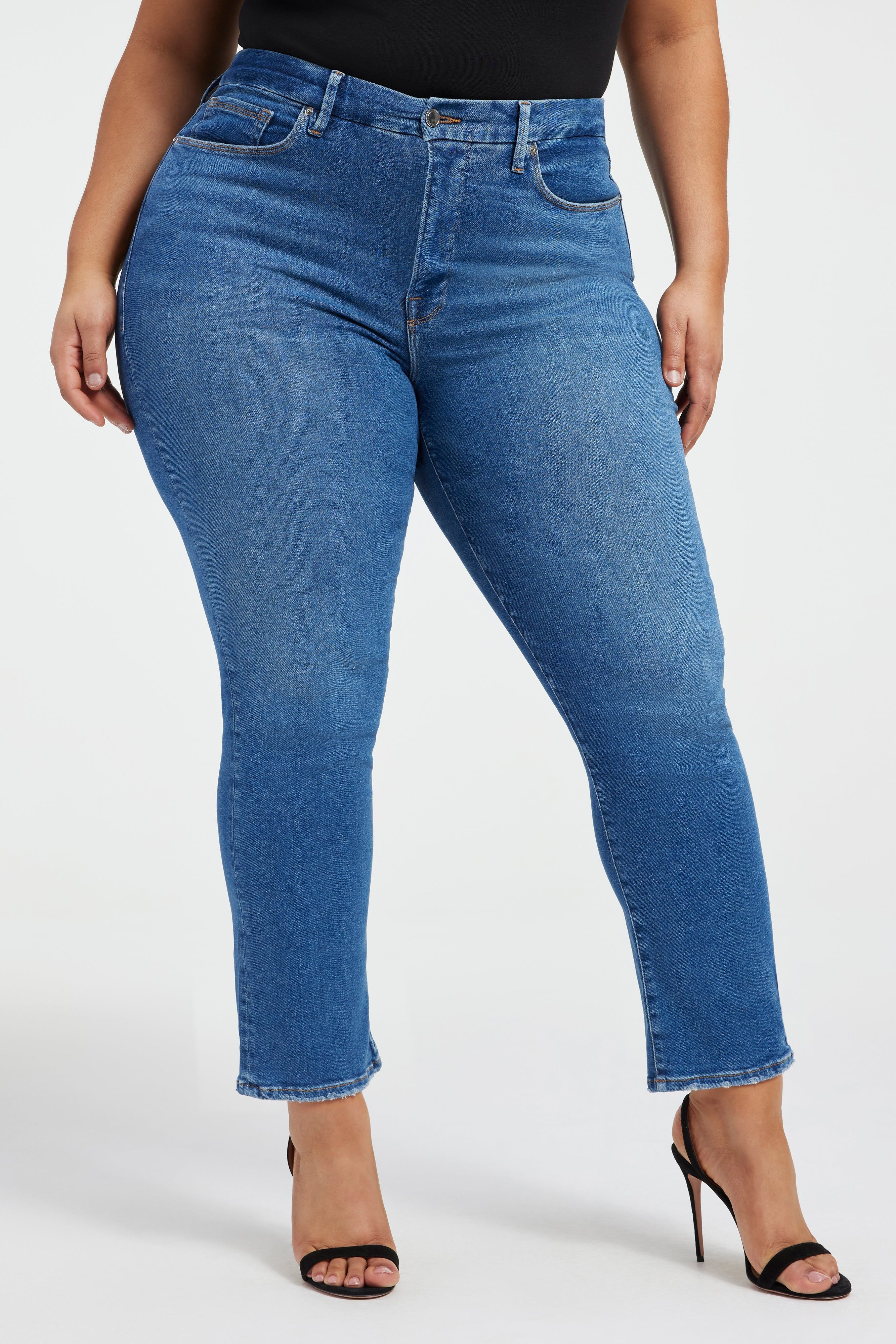 GOOD LEGS STRAIGHT JEANS | INDIGO397 sold by Good American