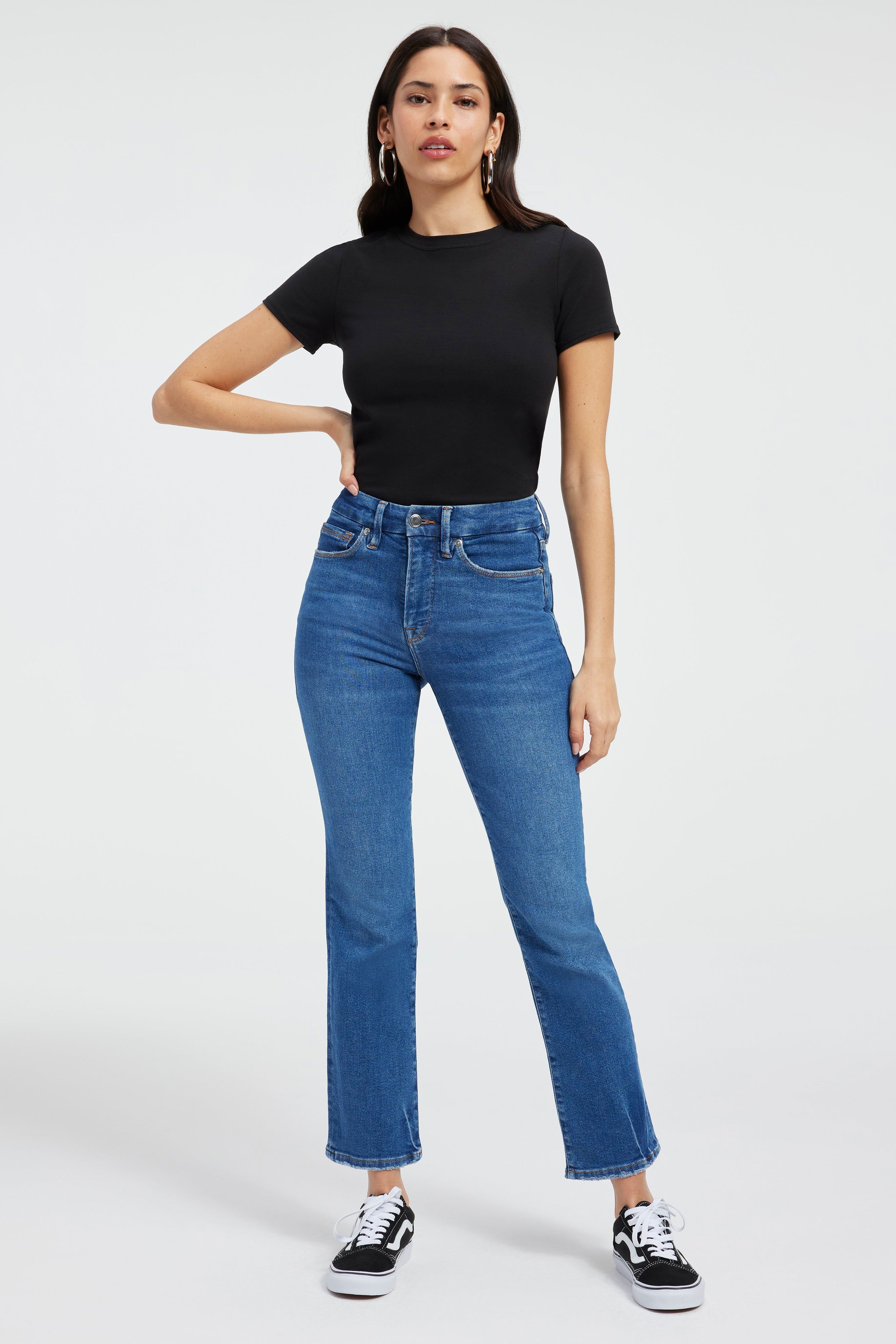 GOOD LEGS STRAIGHT JEANS | INDIGO397 sold by Good American product image thumbnail 7
