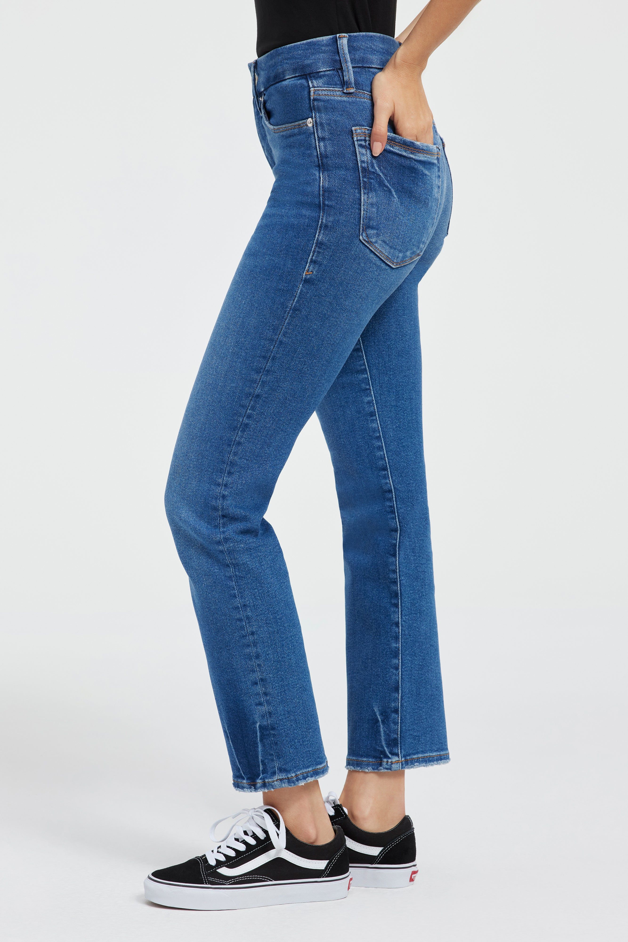 GOOD LEGS STRAIGHT JEANS | INDIGO397 sold by Good American product image thumbnail 8