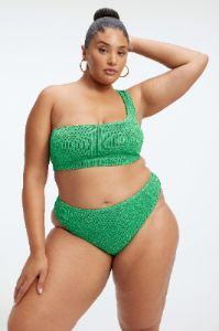 ALWAYS FITS METALLIC SHOULDER TOP | SUMMER GREEN002 sold by Good American