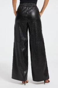 FAUX LEATHER WIDE LEG | BLACK001 sold by Good American