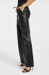 FAUX LEATHER WIDE LEG | BLACK001 sold by Good American