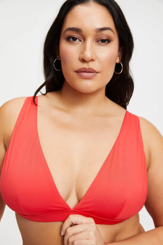 SEXY BOOST BIKINI TOP | BRIGHT POPPY 002 sold by Good American