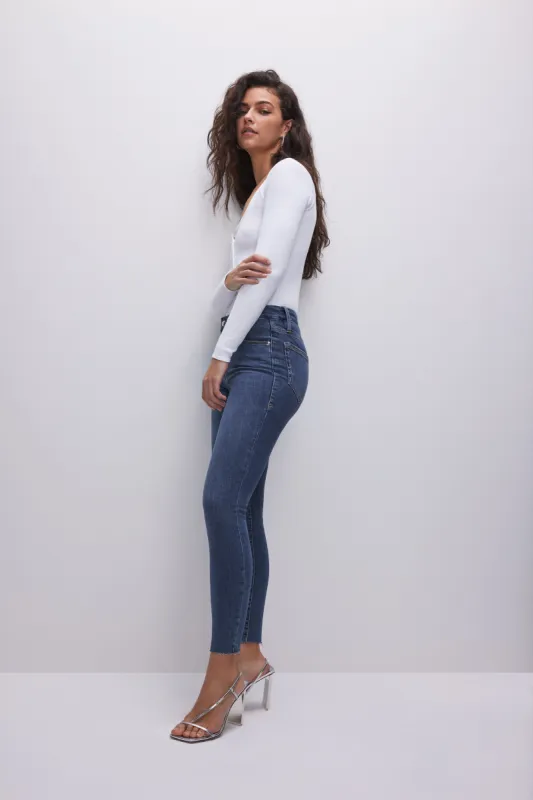 GOOD LEGS CROPPED JEANS | BLUE835 sold by Good American