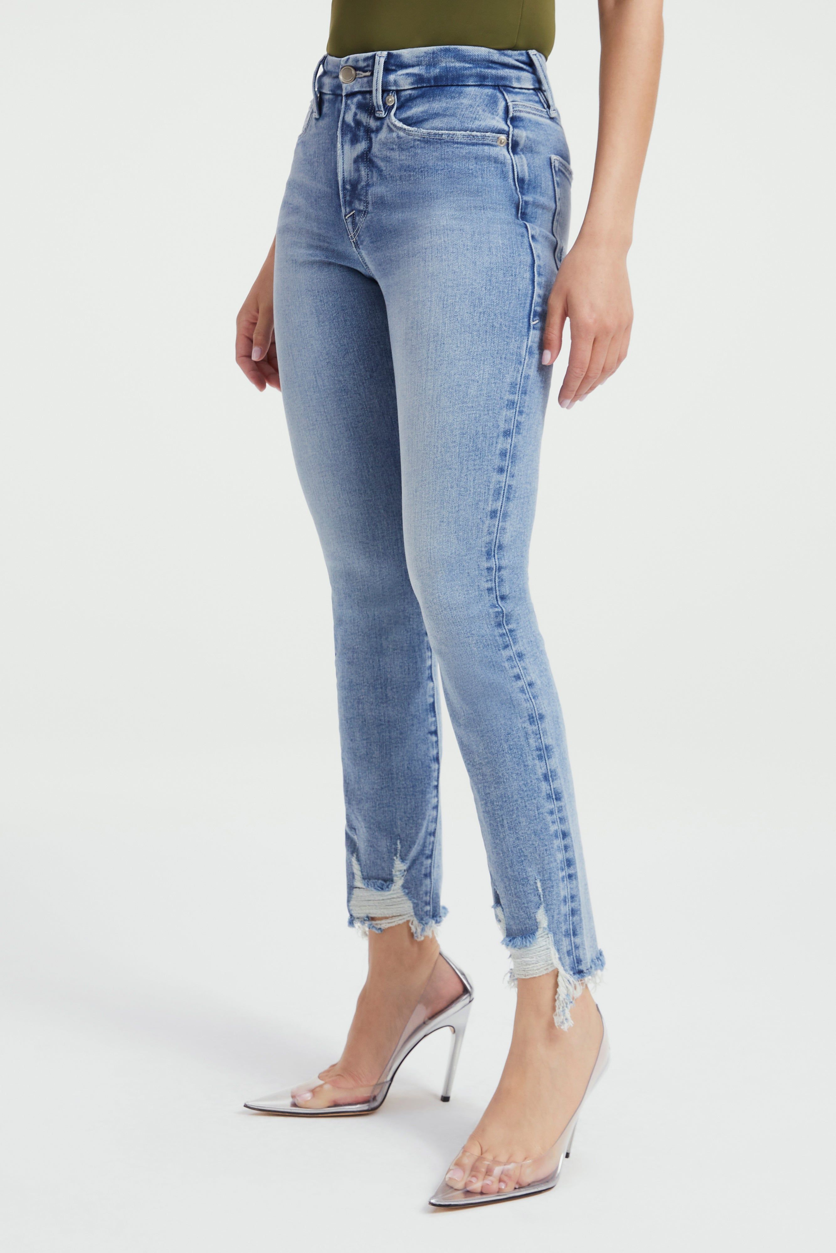 GOOD STRAIGHT LIGHT COMPRESSION JEANS | INDIGO270 sold by Good American product image thumbnail 8