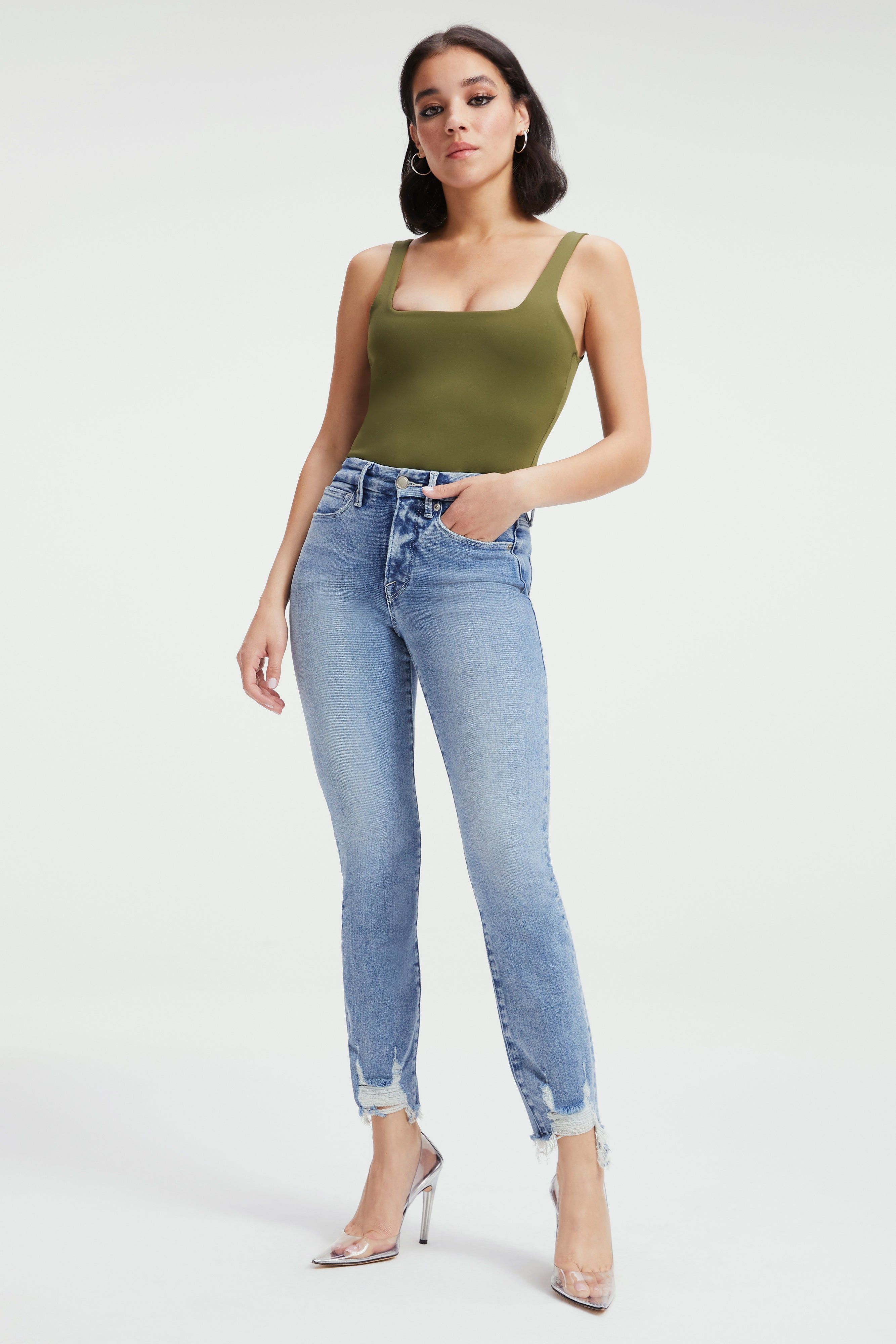 GOOD STRAIGHT LIGHT COMPRESSION JEANS | INDIGO270 sold by Good American product image thumbnail 7