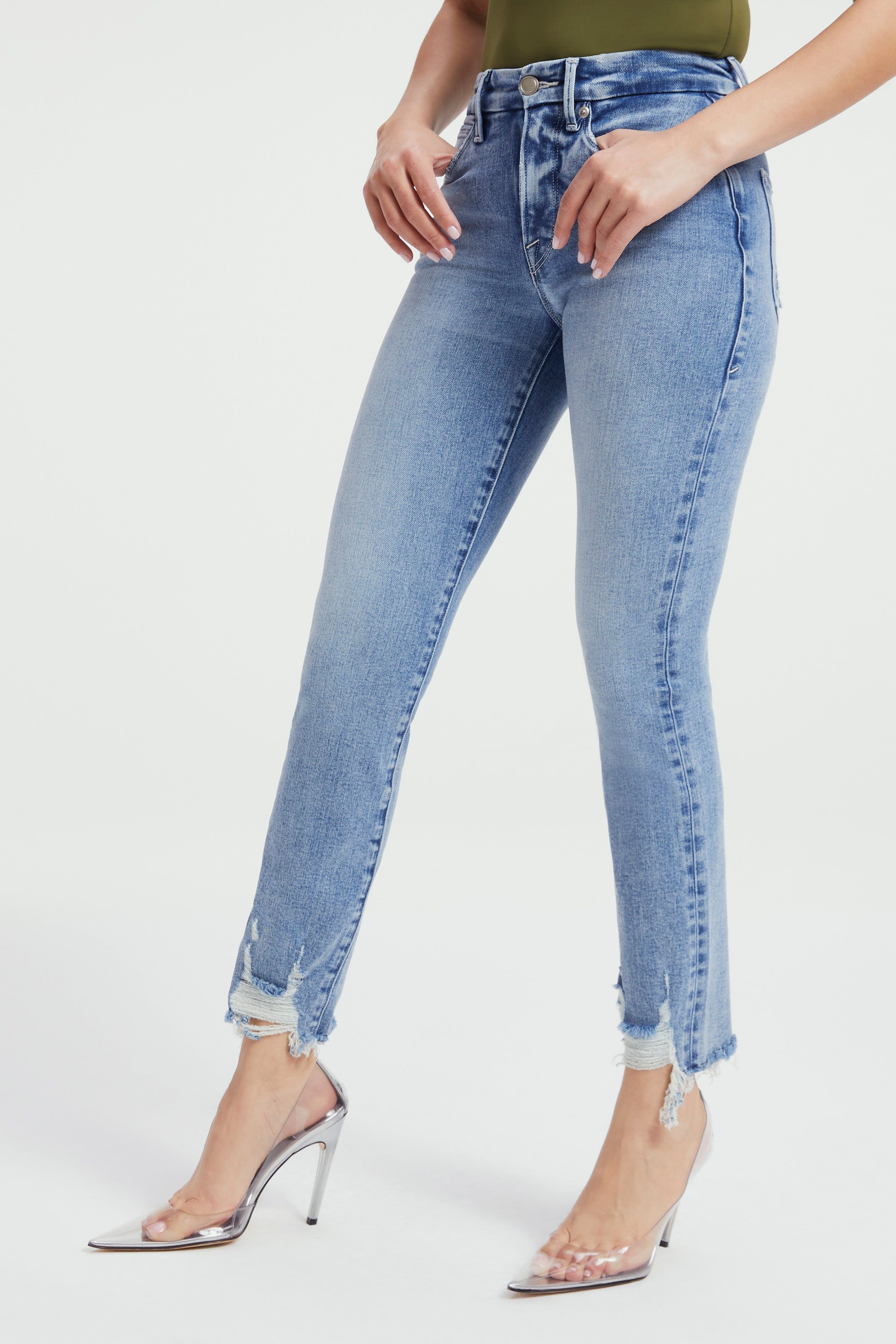 GOOD STRAIGHT LIGHT COMPRESSION JEANS | INDIGO270 sold by Good American product image thumbnail 10