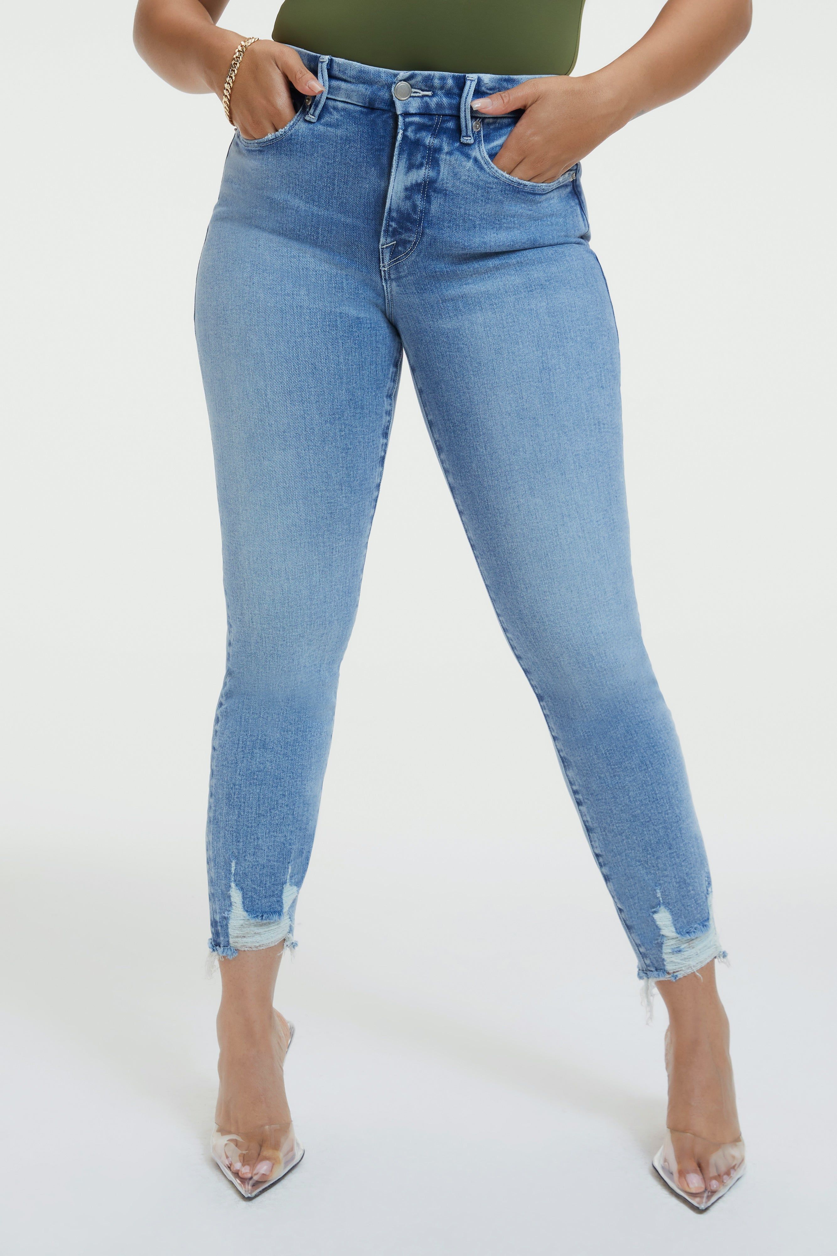 GOOD STRAIGHT LIGHT COMPRESSION JEANS | INDIGO270 sold by Good American product image thumbnail 2