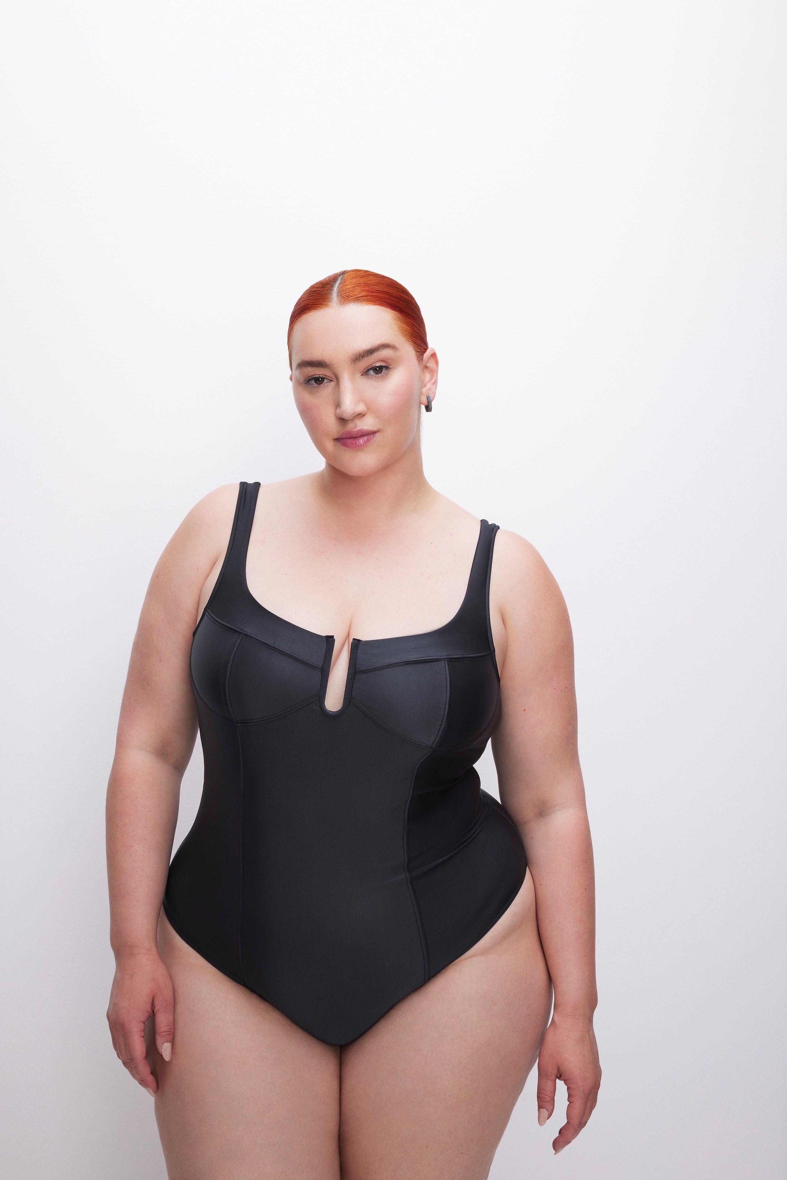 SATIN U CORSET BODYSUIT| BLACK001 sold by Good American product image thumbnail 5