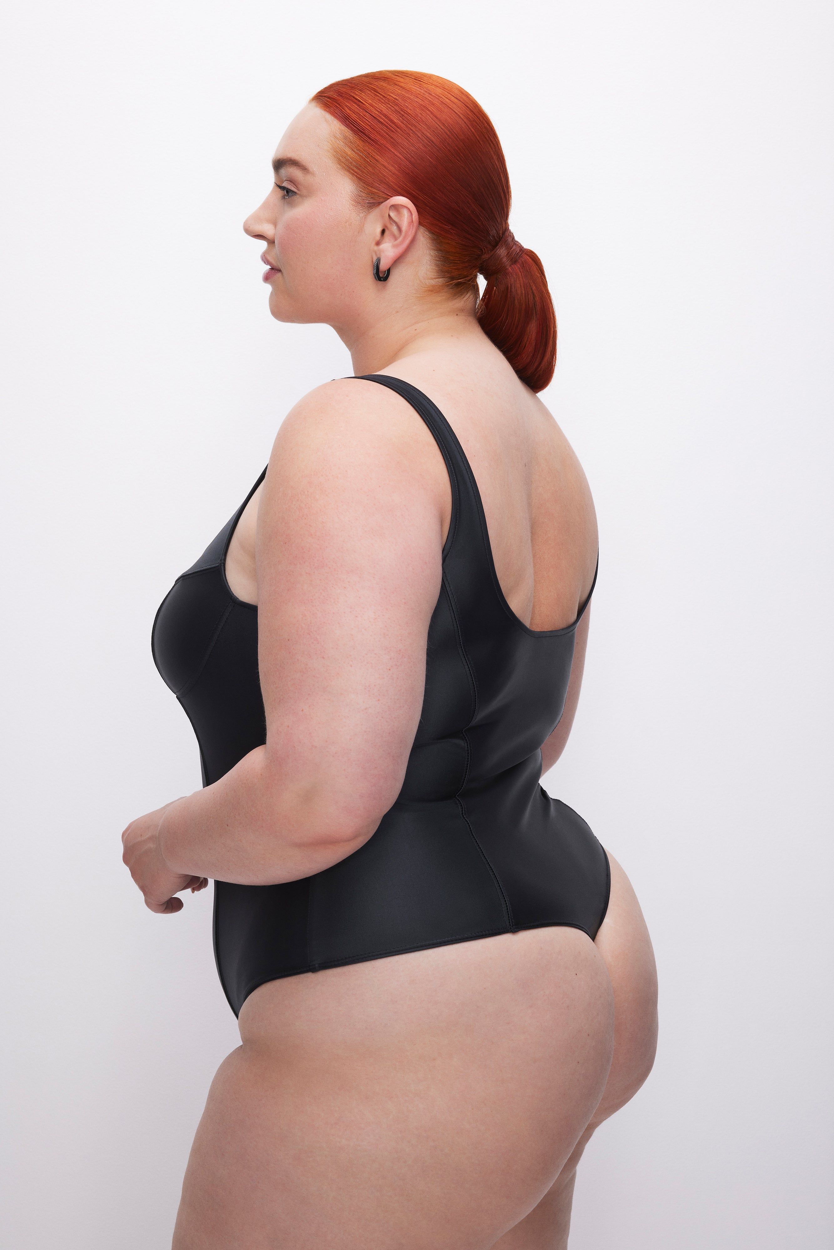 SATIN U CORSET BODYSUIT| BLACK001 sold by Good American product image thumbnail 6