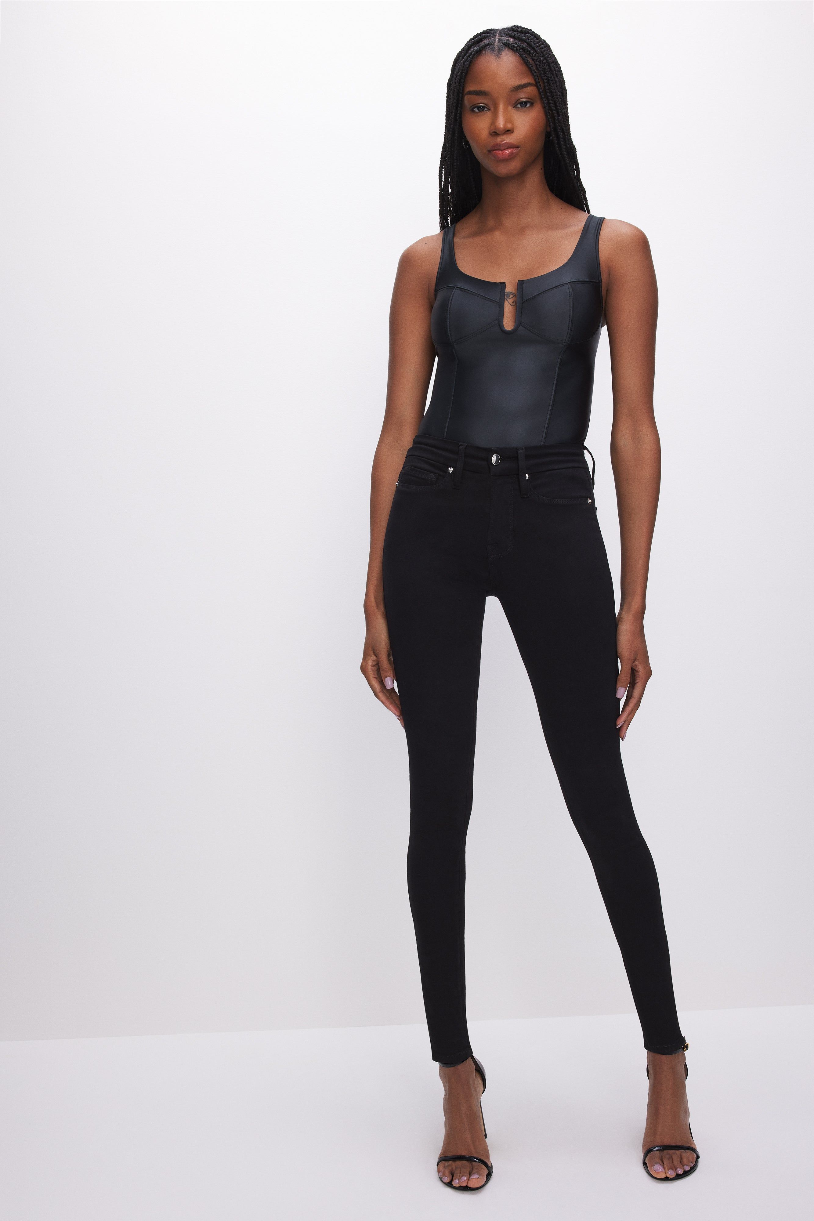 SATIN U CORSET BODYSUIT| BLACK001 sold by Good American product image thumbnail 11