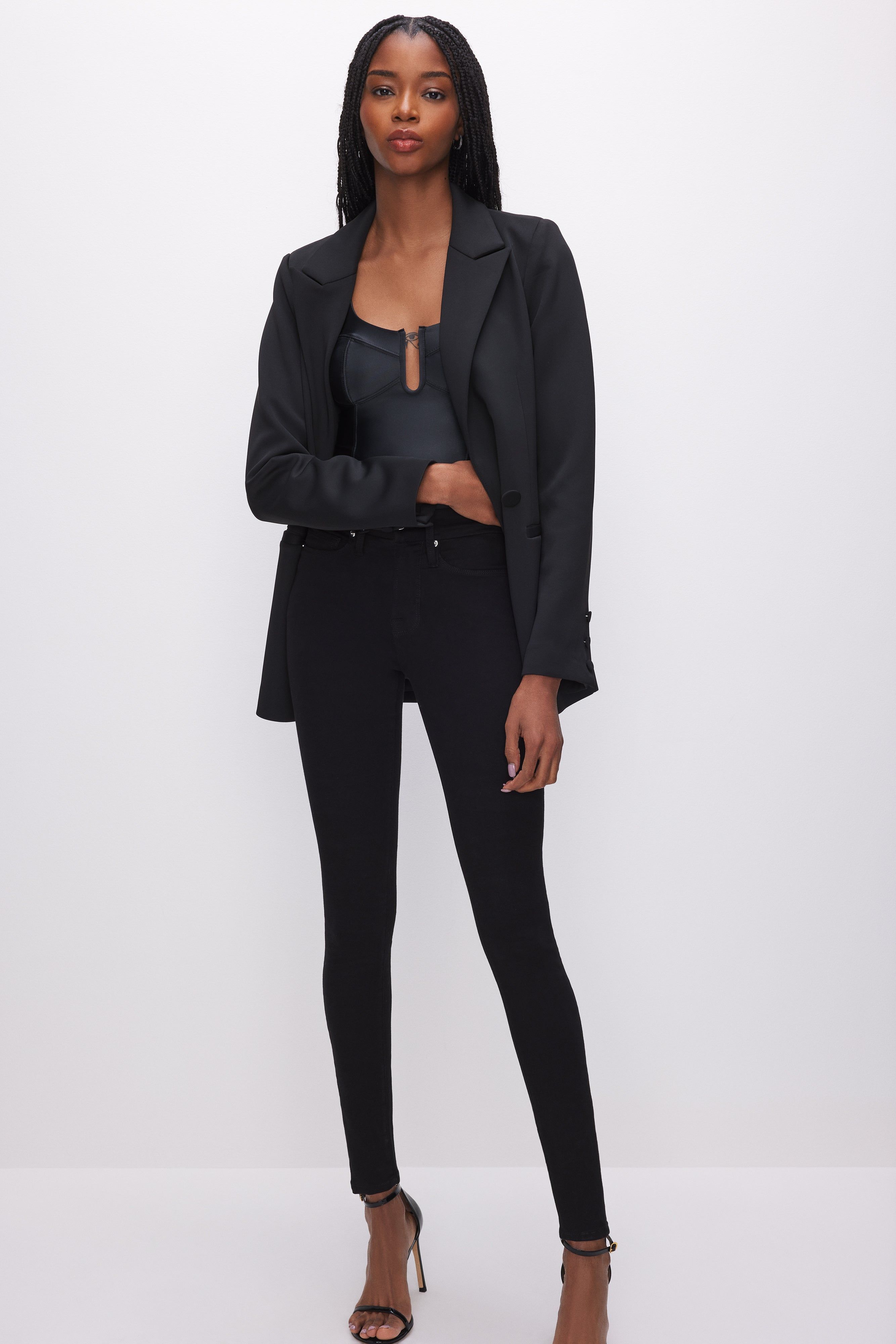 SATIN U CORSET BODYSUIT| BLACK001 sold by Good American product image thumbnail 10