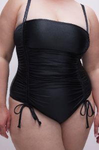 RUCHED WAIST ONE-PIECE SWIMSUIT | BLACK001 sold by Good American
