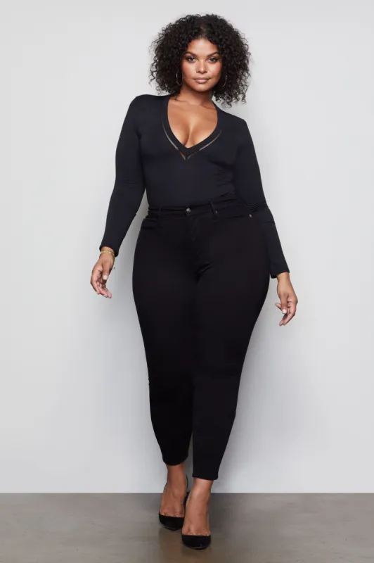 GOOD LEGS CROPPED JEANS | BLACK001 sold by Good American