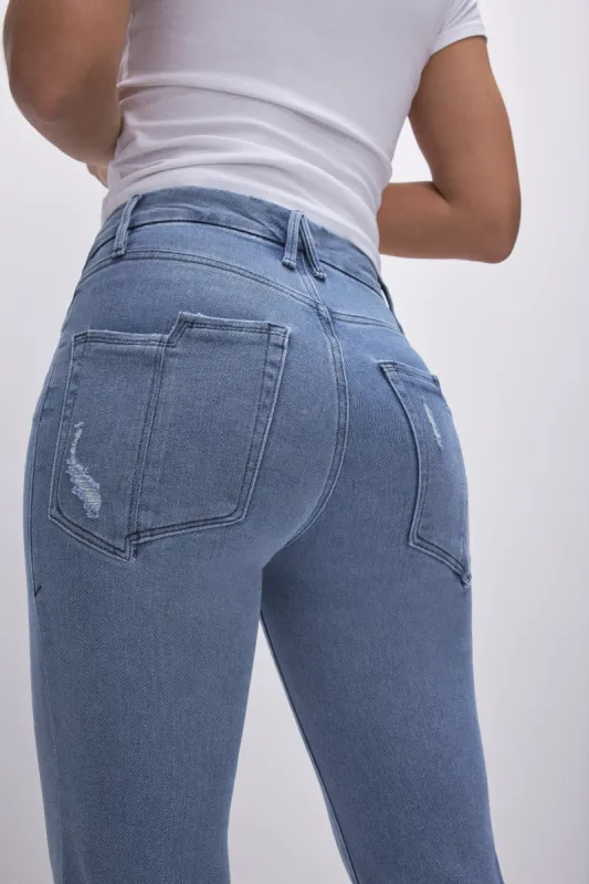 GOOD LEGS STRAIGHT JEANS | BLUE449 sold by Good American