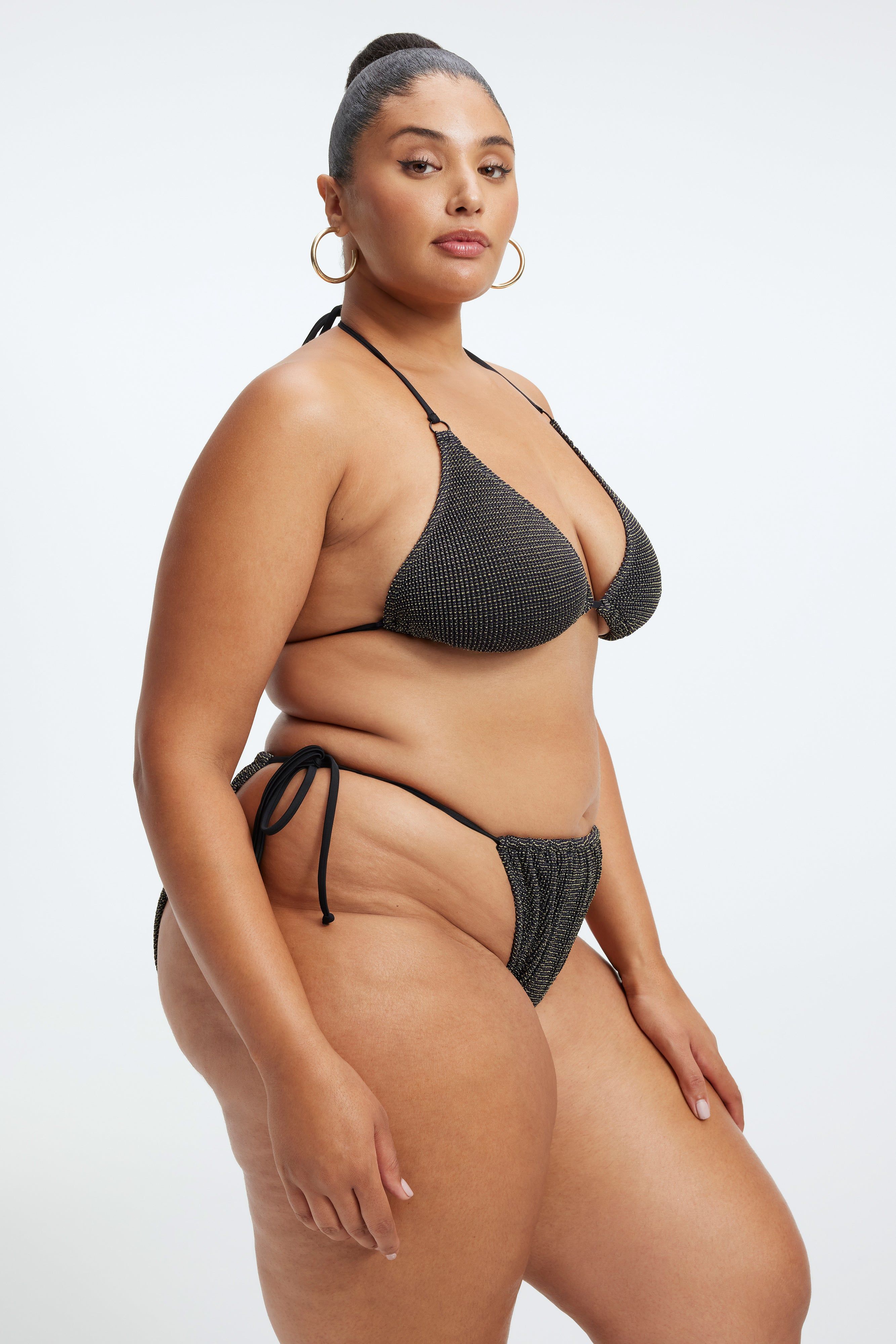 ALWAYS FITS TINY METALLIC TOP | BLACK001 sold by Good American product image thumbnail 5