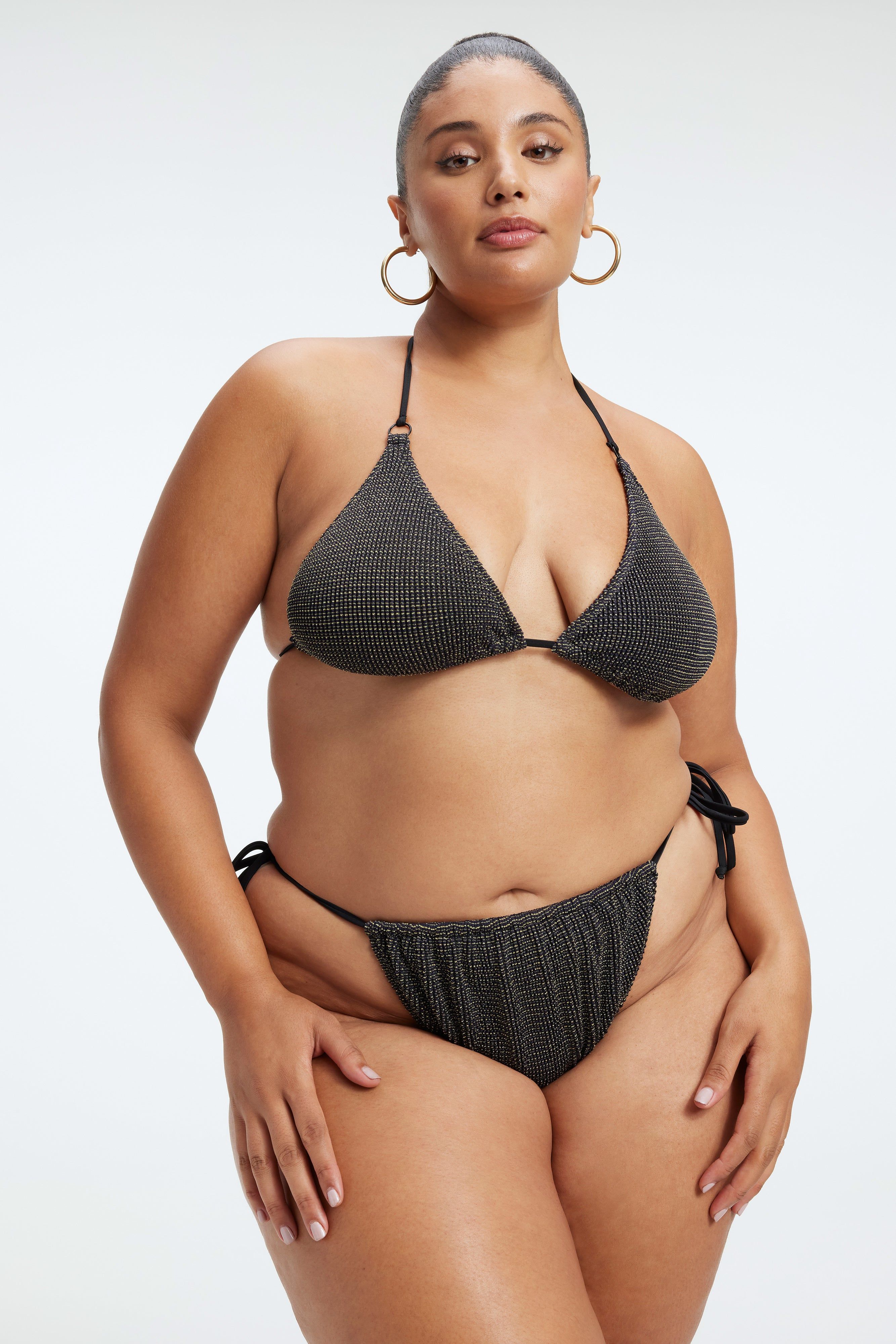 ALWAYS FITS TINY METALLIC TOP | BLACK001 sold by Good American product image thumbnail 2