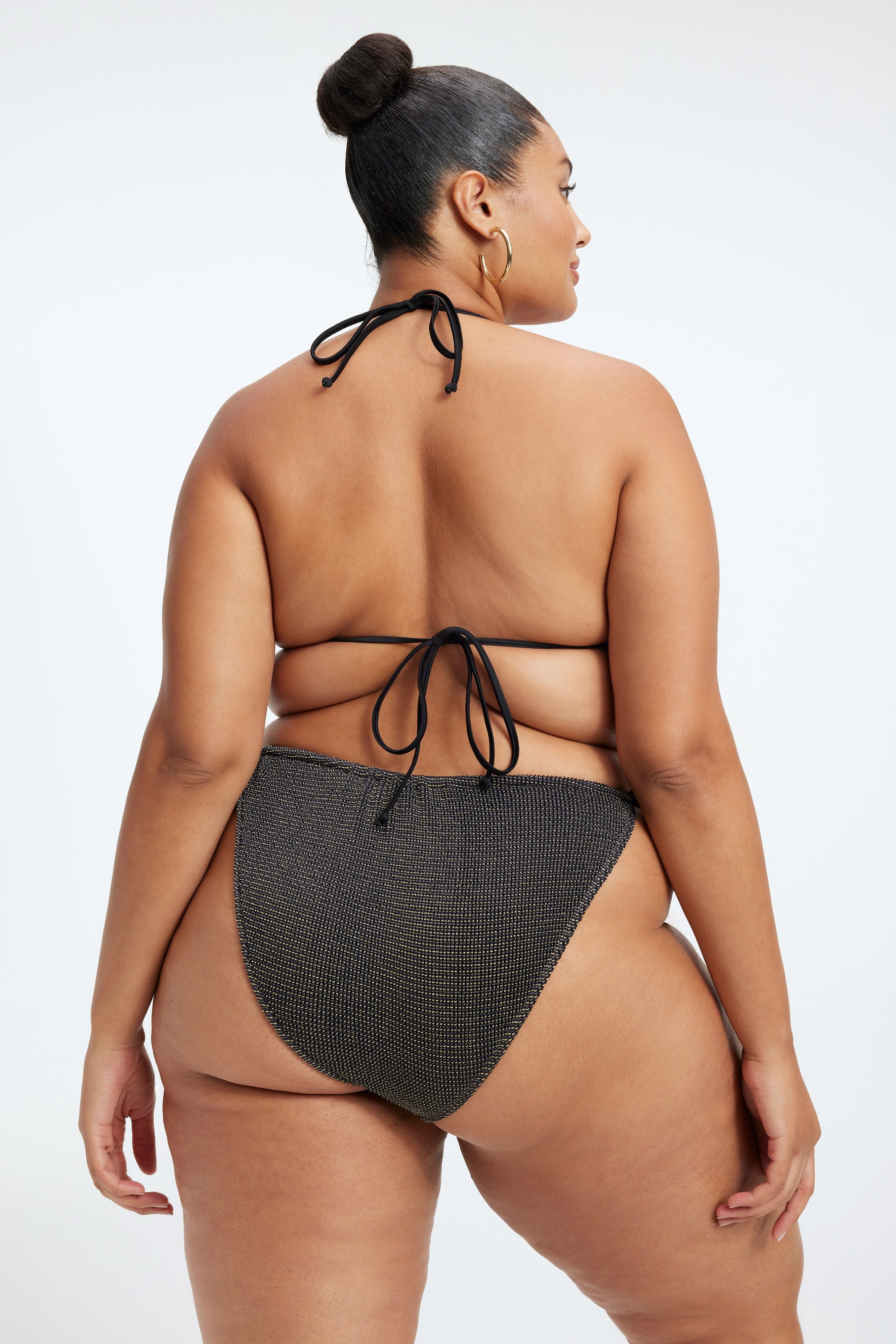 ALWAYS FITS TINY METALLIC TOP | BLACK001 sold by Good American product image thumbnail 6