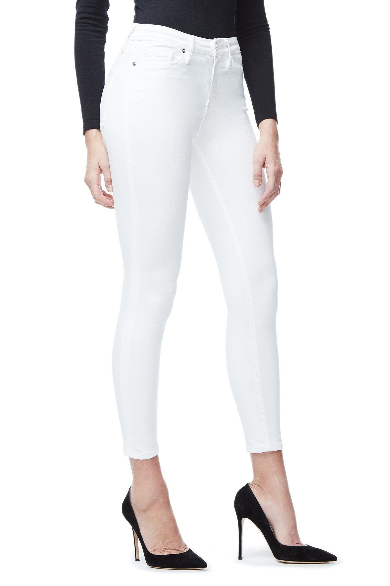 GOOD LEGS CROPPED JEANS | WHITE001 sold by Good American product image thumbnail 2