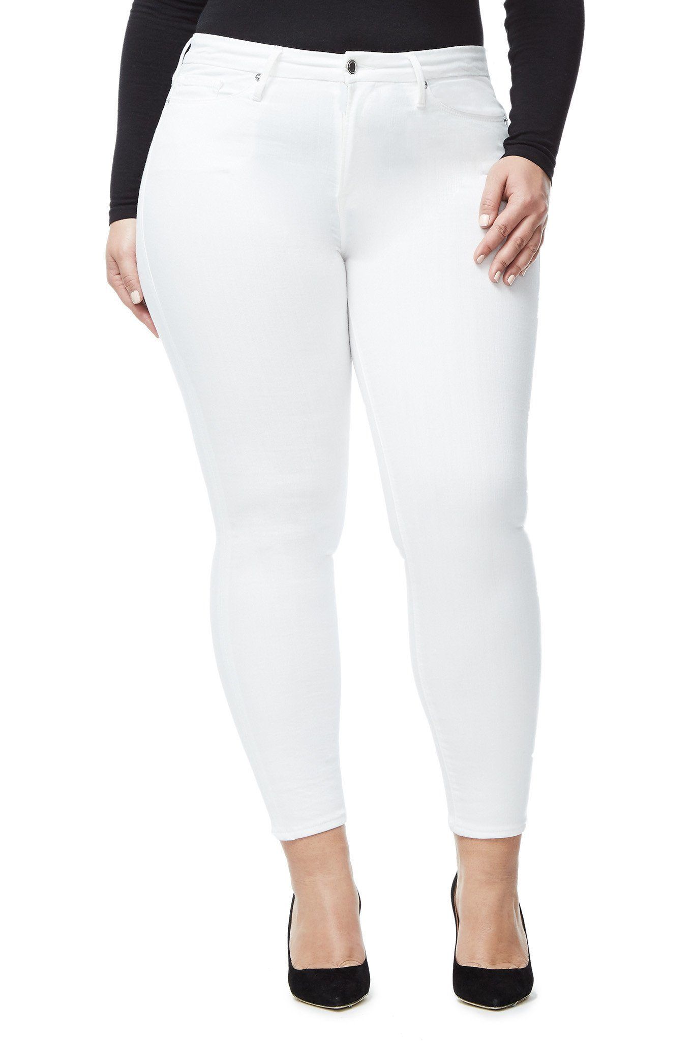 GOOD LEGS CROPPED JEANS | WHITE001 sold by Good American product image thumbnail 7