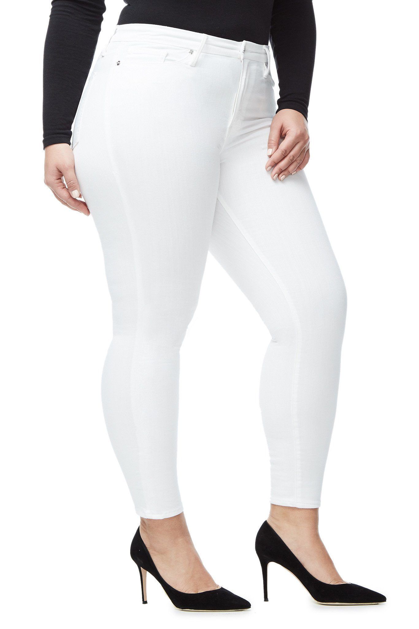 GOOD LEGS CROPPED JEANS | WHITE001 sold by Good American product image thumbnail 8