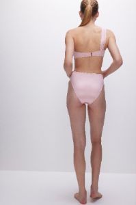 SATIN CHEEKY BIKINI BOTTOM | BUBBLE PINK003 sold by Good American