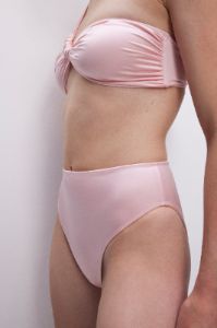 SATIN CHEEKY BIKINI BOTTOM | BUBBLE PINK003 sold by Good American