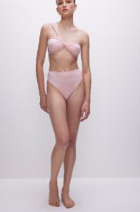 SATIN CHEEKY BIKINI BOTTOM | BUBBLE PINK003 sold by Good American