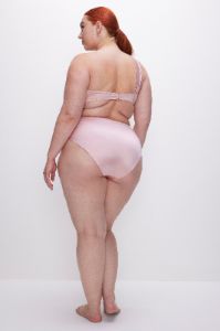 SATIN CHEEKY BIKINI BOTTOM | BUBBLE PINK003 sold by Good American
