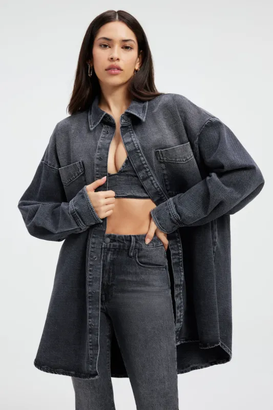 OVERSIZED SHACKET | BLACK250 sold by Good American