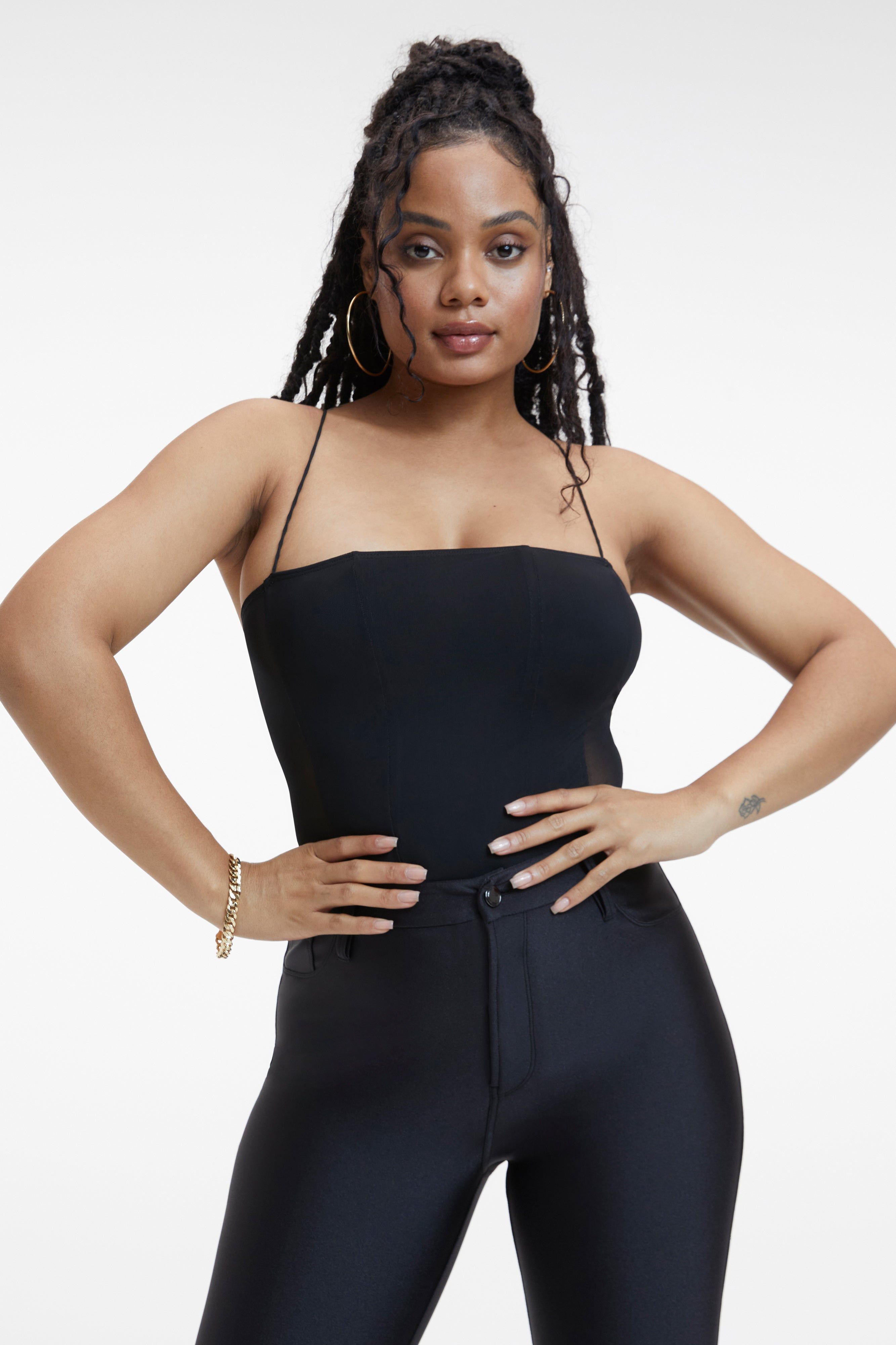 MESH CORSET BODYSUIT | BLACK001 sold by Good American product image thumbnail 14