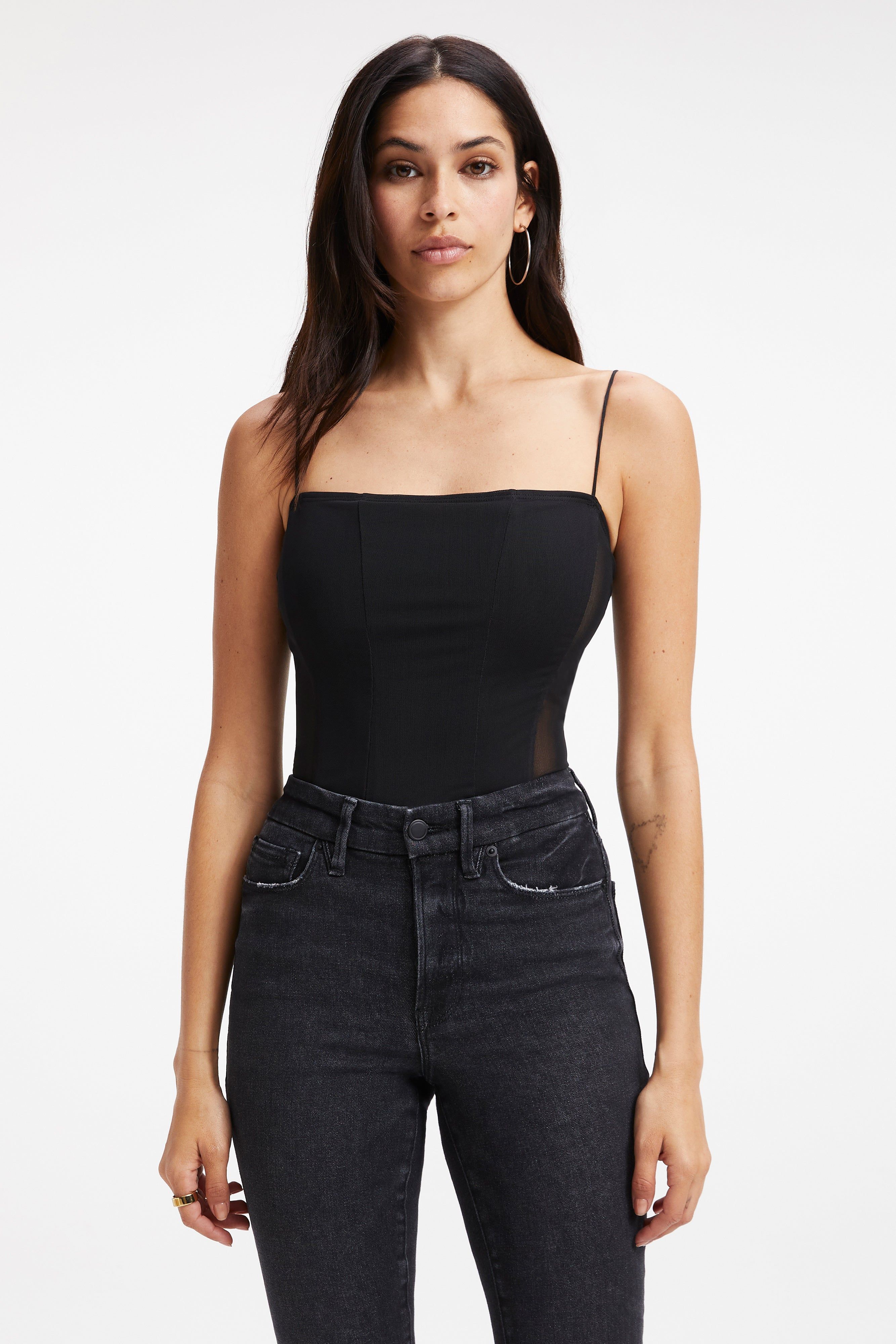 MESH CORSET BODYSUIT | BLACK001 sold by Good American product image thumbnail 21