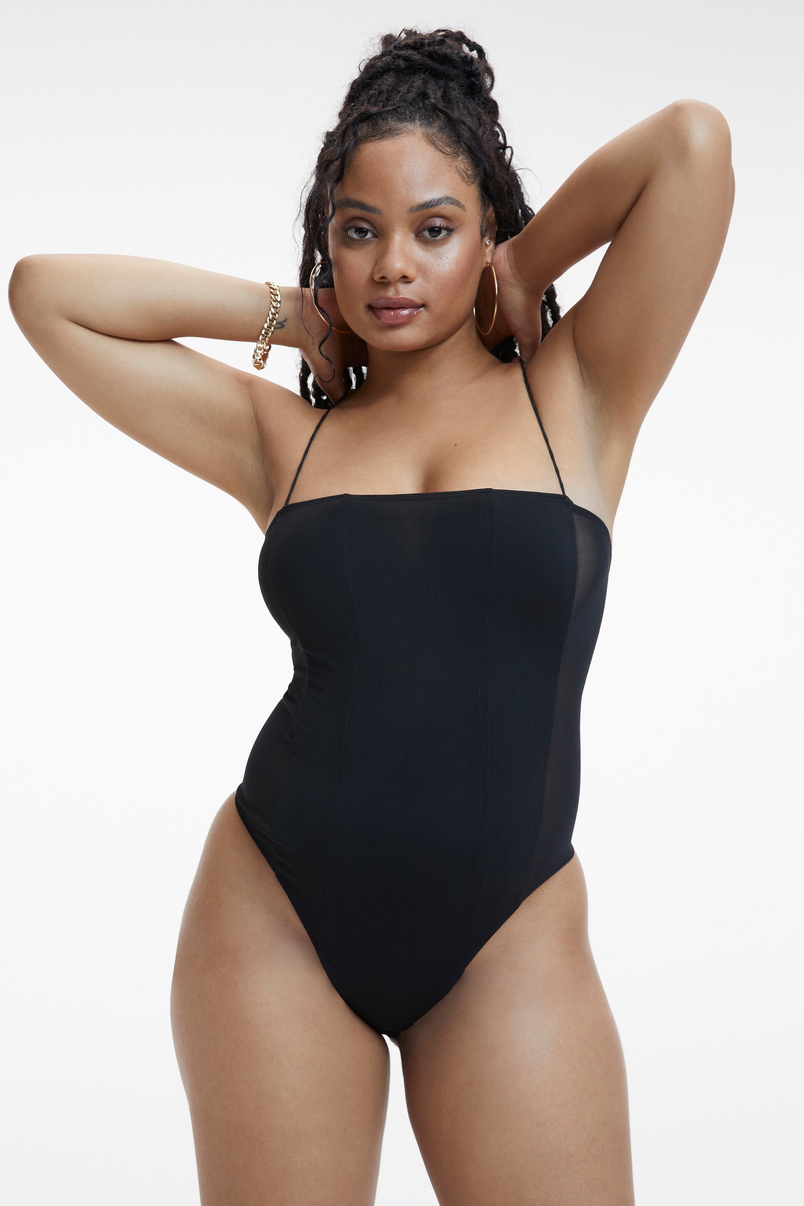 MESH CORSET BODYSUIT | BLACK001 sold by Good American product image thumbnail 10