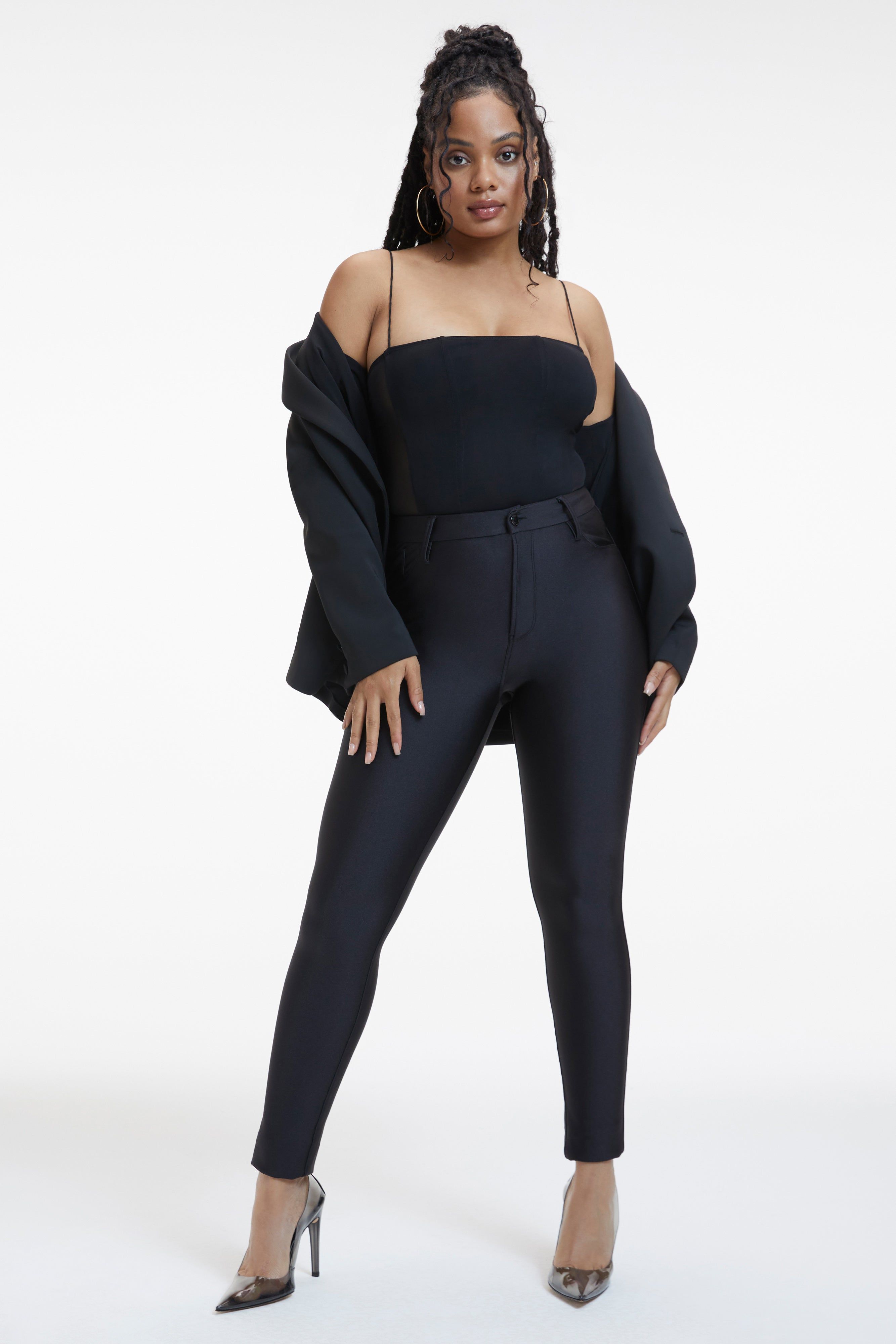 MESH CORSET BODYSUIT | BLACK001 sold by Good American product image thumbnail 12